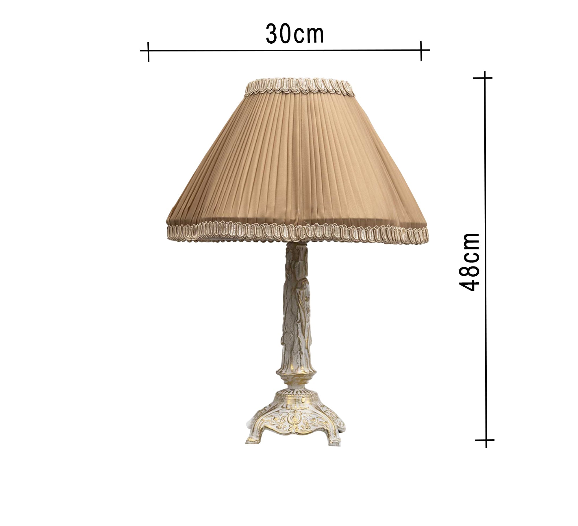 Antique table lamp with ornate base - Vitrine Furniture - Lighting