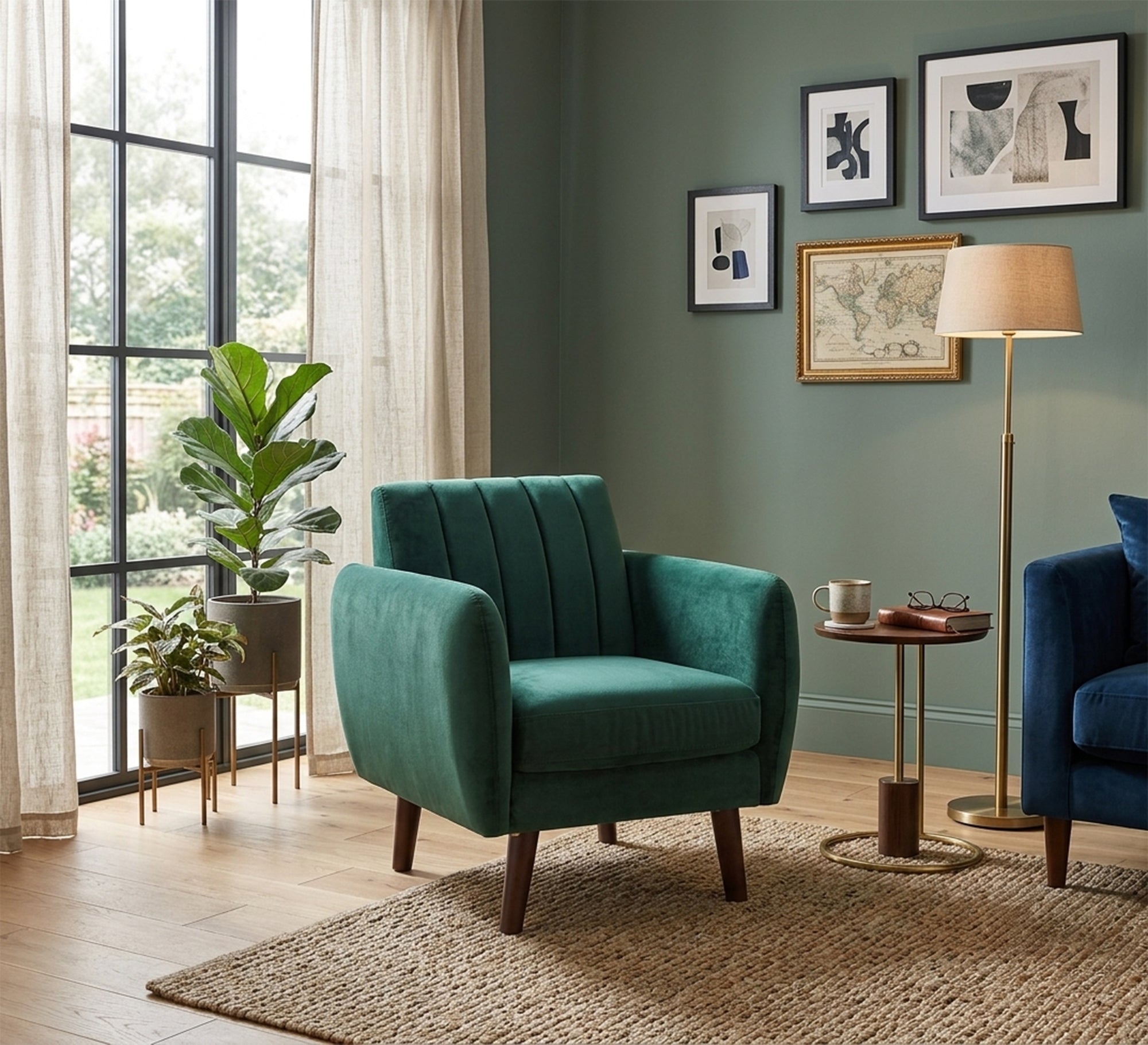 Armchair with slatted backrest - Vitrine Furniture - Chairs & Chaise lounge