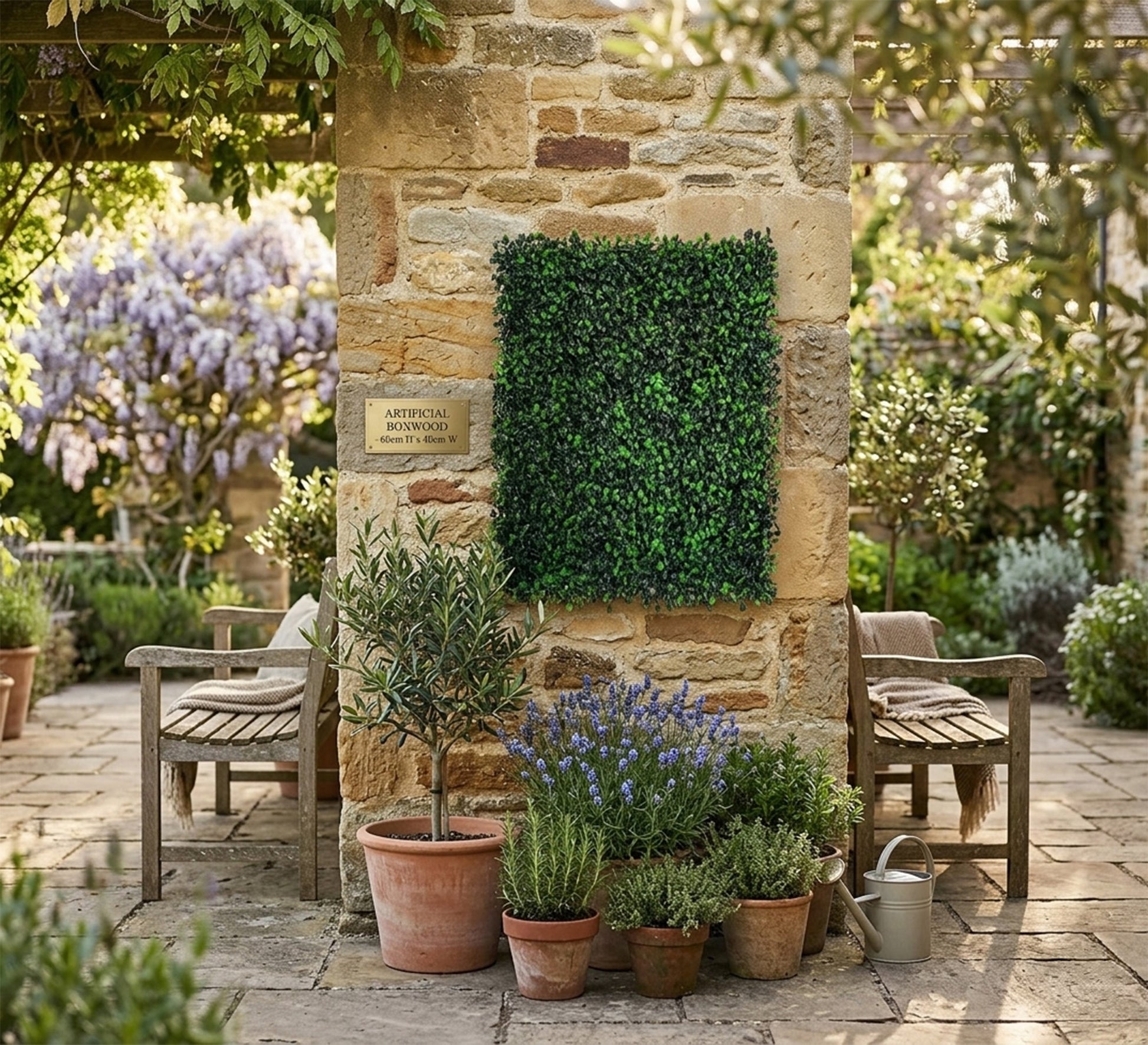 artificial garden plants in pots Durable 40x60 Artificial Plant Carpet