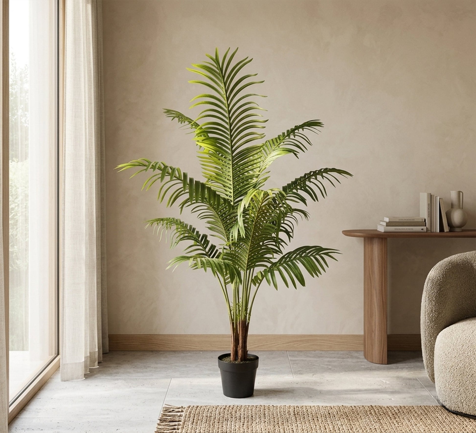 Artificial plant pot made of plastic and leather - Vitrine Furniture - Pots & Plants