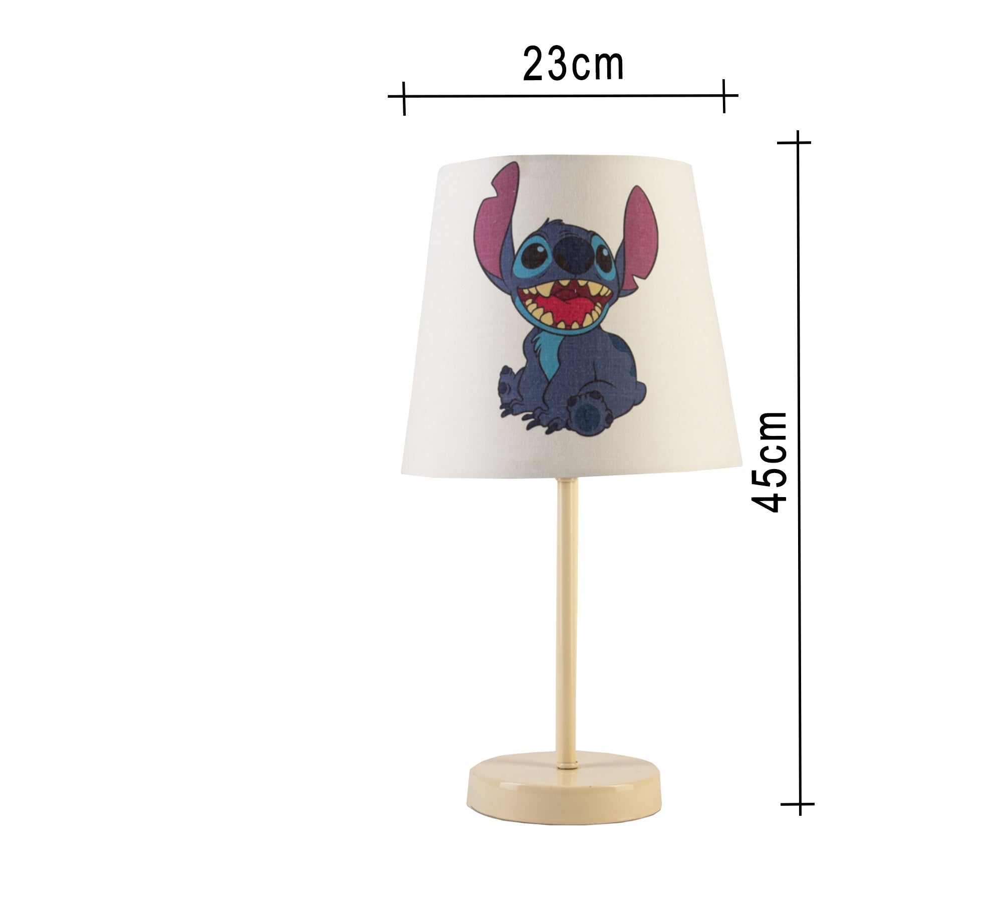 Attractive table lamp featuring the beloved Stitch character with a beige base. - Vitrine Furniture - Lighting