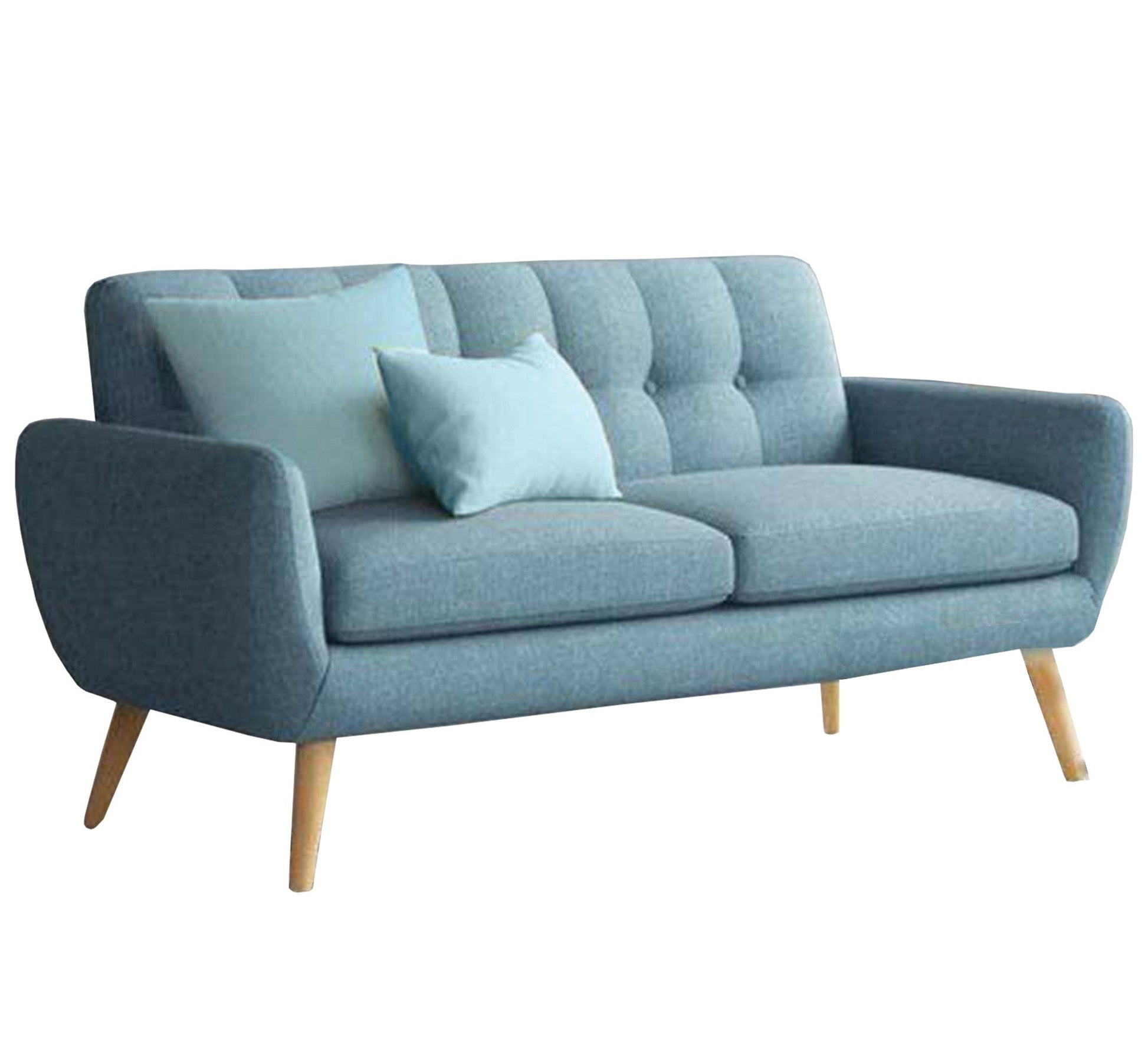 Baby blue double sofa - Vitrine Furniture - Sofas
