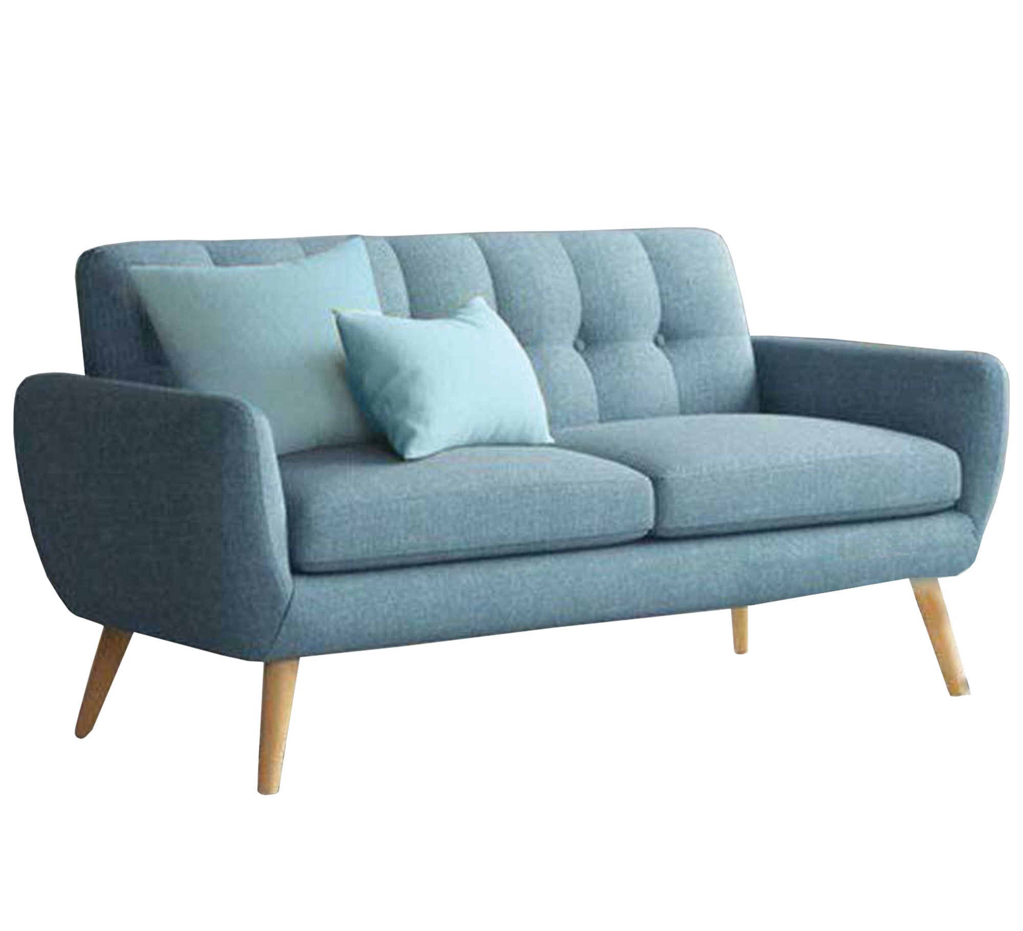 Baby blue double sofa - Vitrine Furniture - Sofas