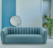 Baby Blue sofa with recessed stitching - Vitrine Furniture - Living room Sofas