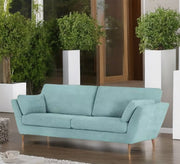 Baby Blue sofa with wooden legs - Vitrine Furniture - Living room Sofas