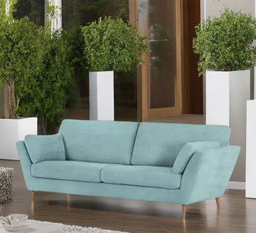Baby Blue sofa with wooden legs - Vitrine Furniture - Living room Sofas
