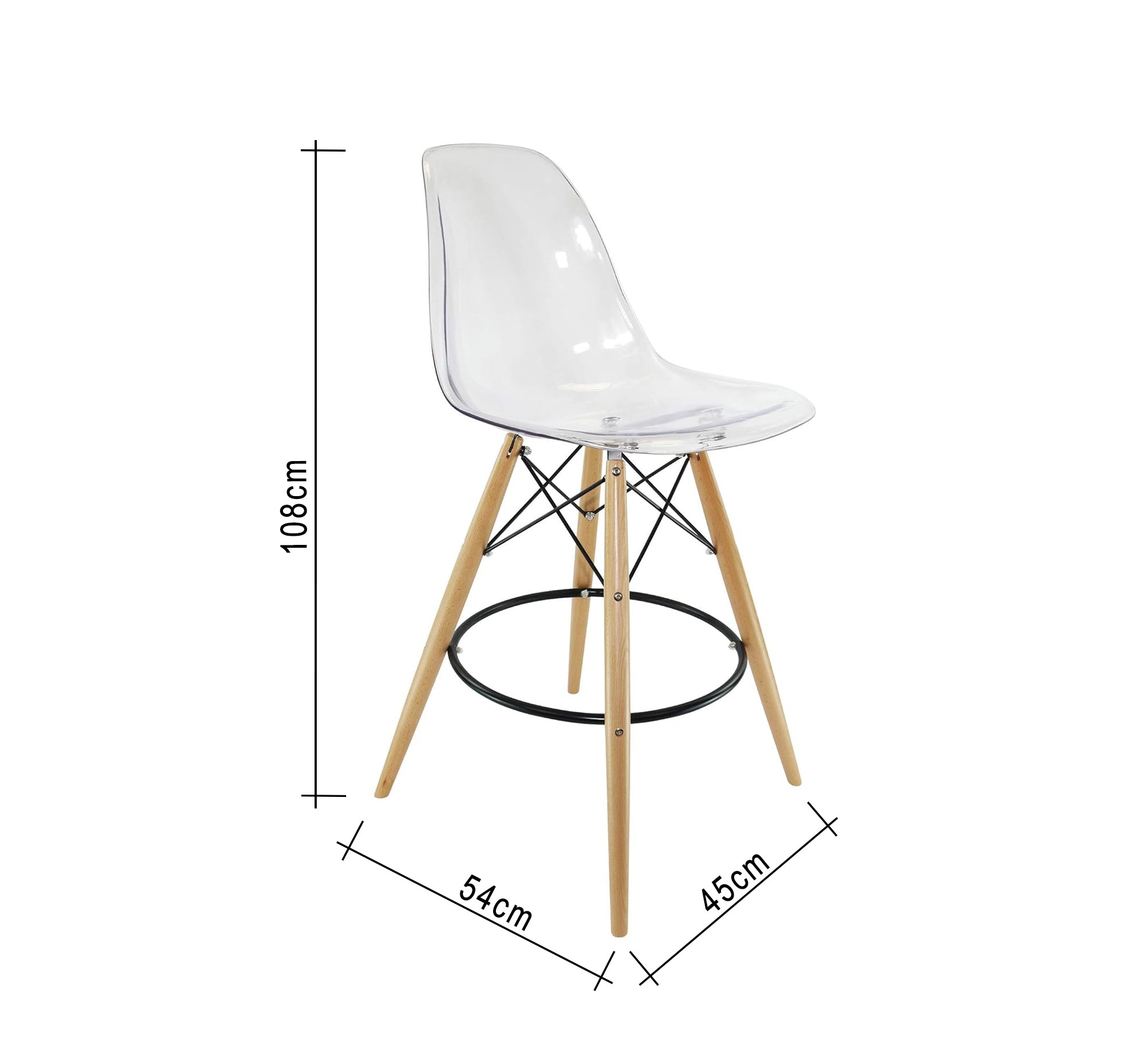Bar chair with iron frame - Vitrine Furniture - Furniture