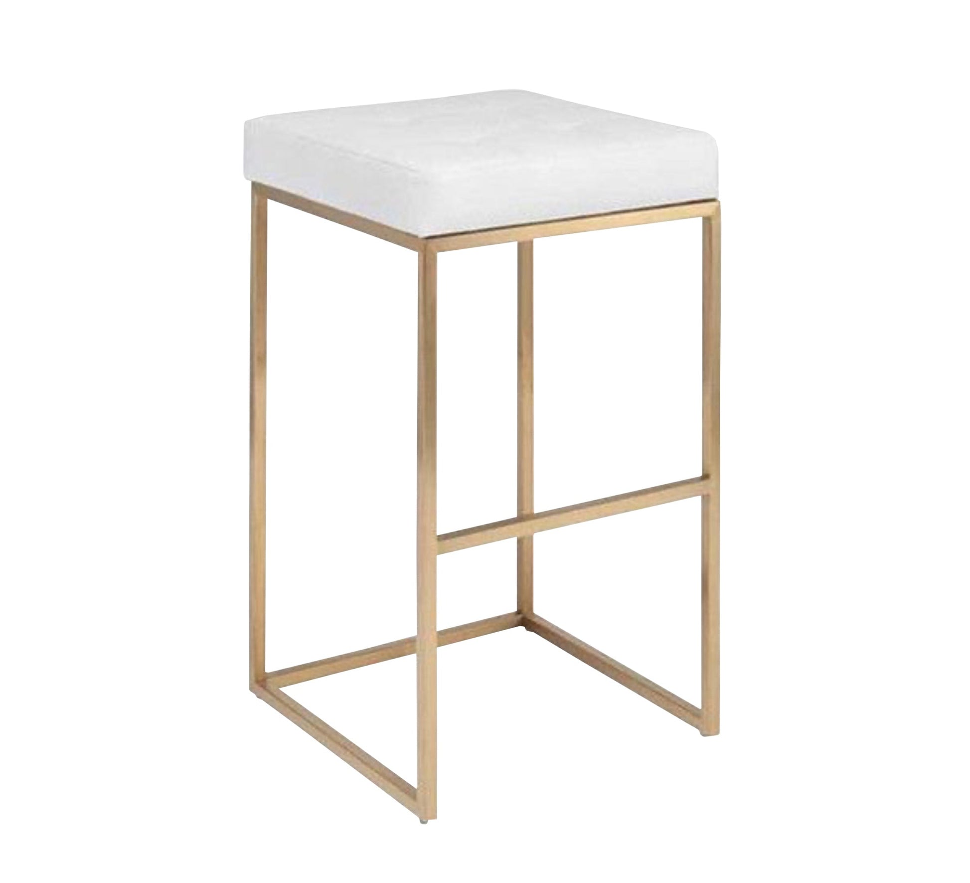 Bar chair with white leather seat - Vitrine Furniture - Furniture