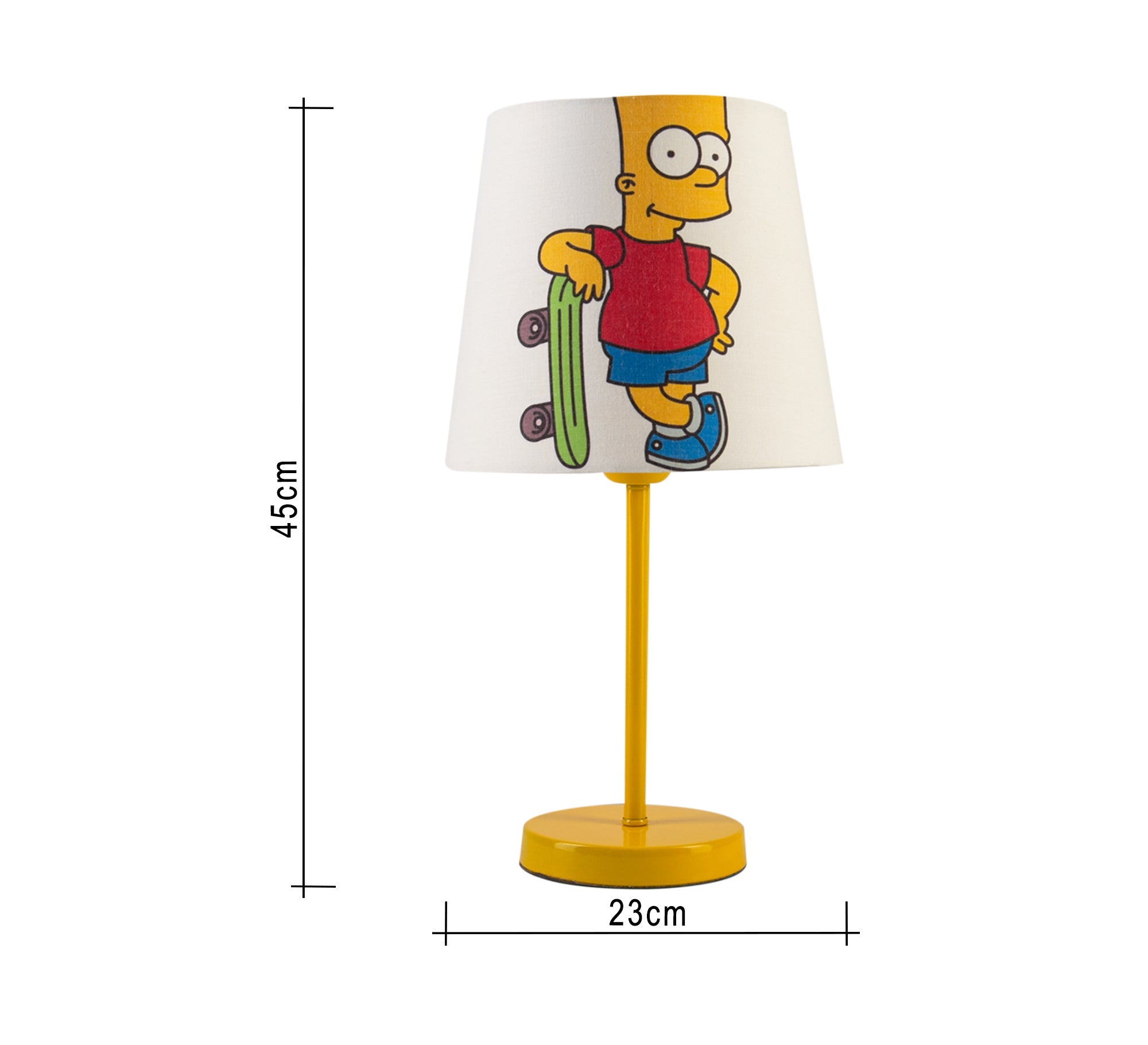 Bart Simpson Lamp : Fun blue design with a gold base - Vitrine Furniture - Lighting