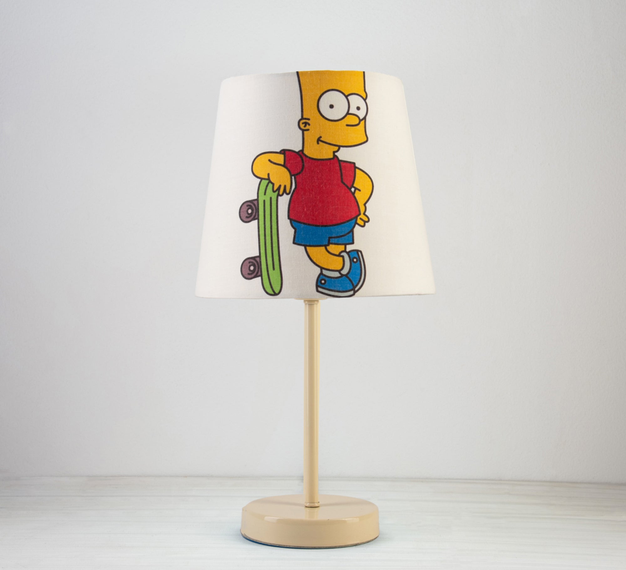 Bart Simpson Lamp: Fun design for cartoon fans with a beige base - Vitrine Furniture - Lighting