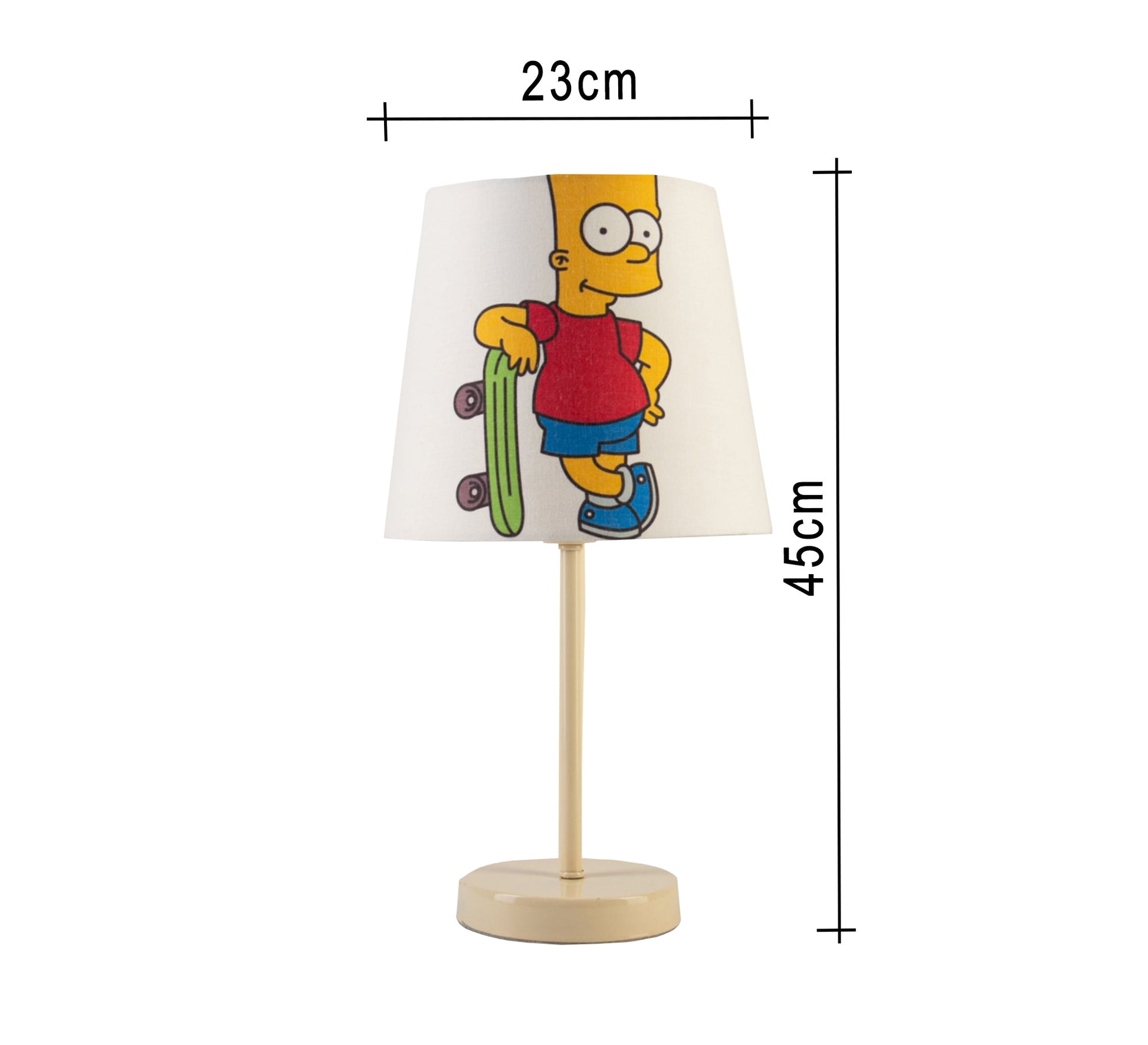 Bart Simpson Lamp: Fun design for cartoon fans with a beige base - Vitrine Furniture - Lighting