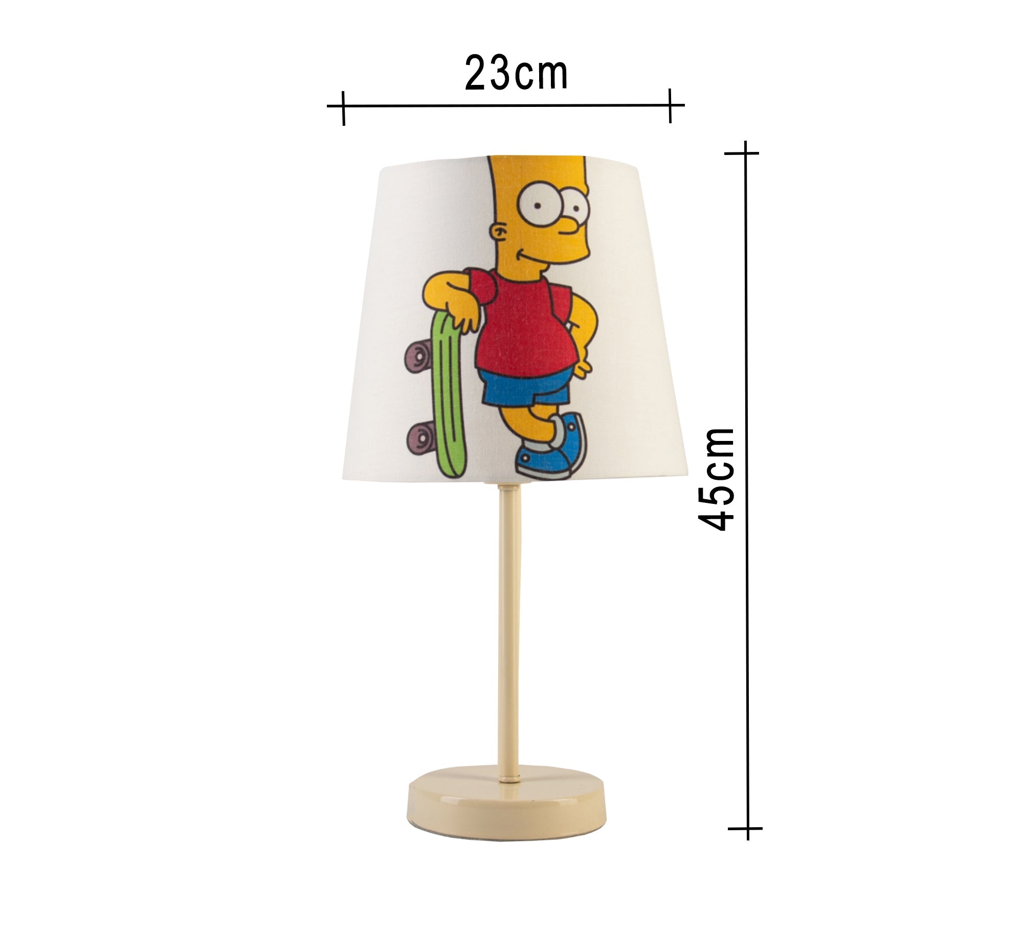 Bart Simpson Lamp: Fun design for cartoon fans with a beige base - Vitrine Furniture - Lighting