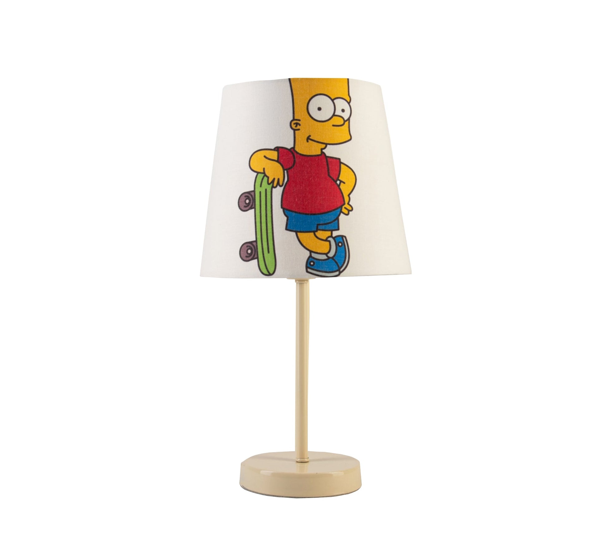 Bart Simpson Lamp: Fun design for cartoon fans with a beige base - Vitrine Furniture - Lighting