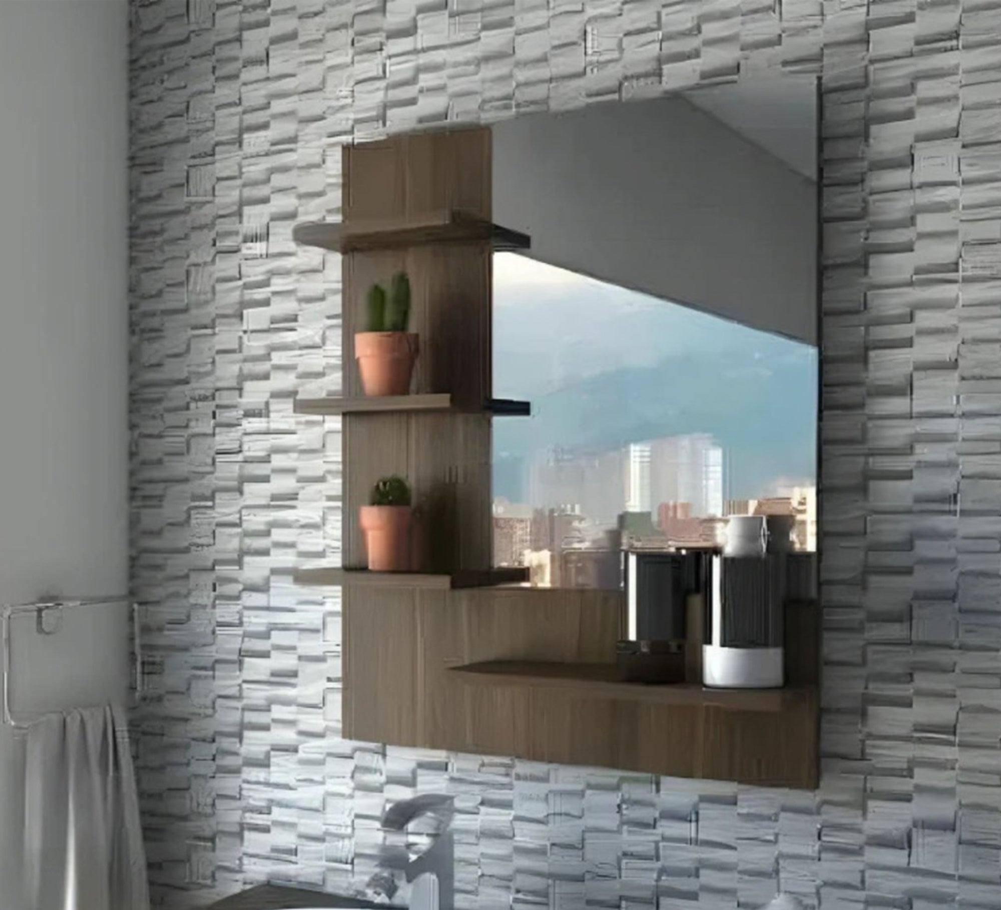 Bathroom mirror with shelves - Vitrine Furniture - Décor