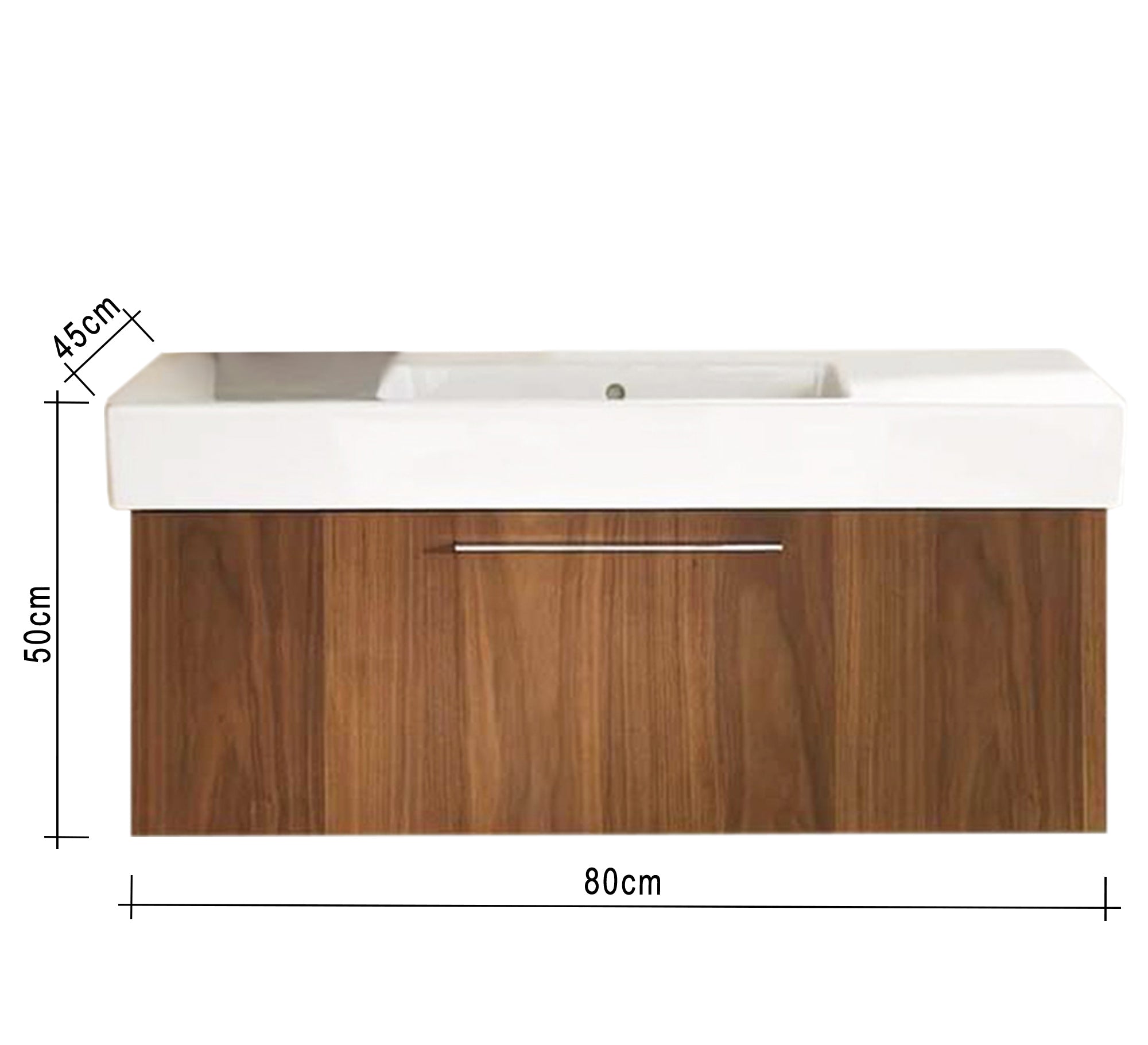 Bathroom Sink Unit: Elegant Honey Brown Finish - Vitrine Furniture - Furniture