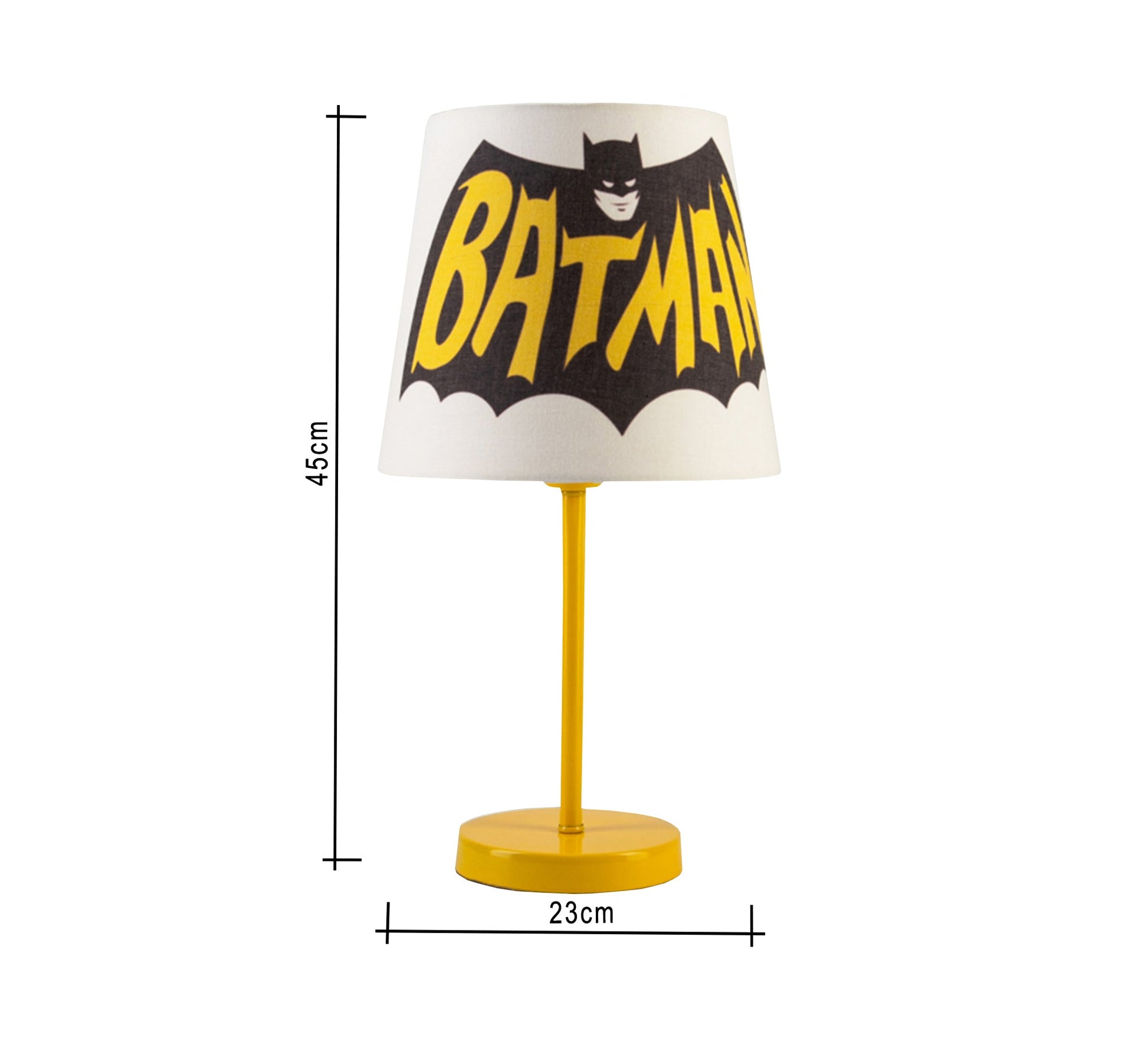Batman Lamp, Superhero Lighting for Your Child's Room with Gold Base - Vitrine Furniture - Lighting