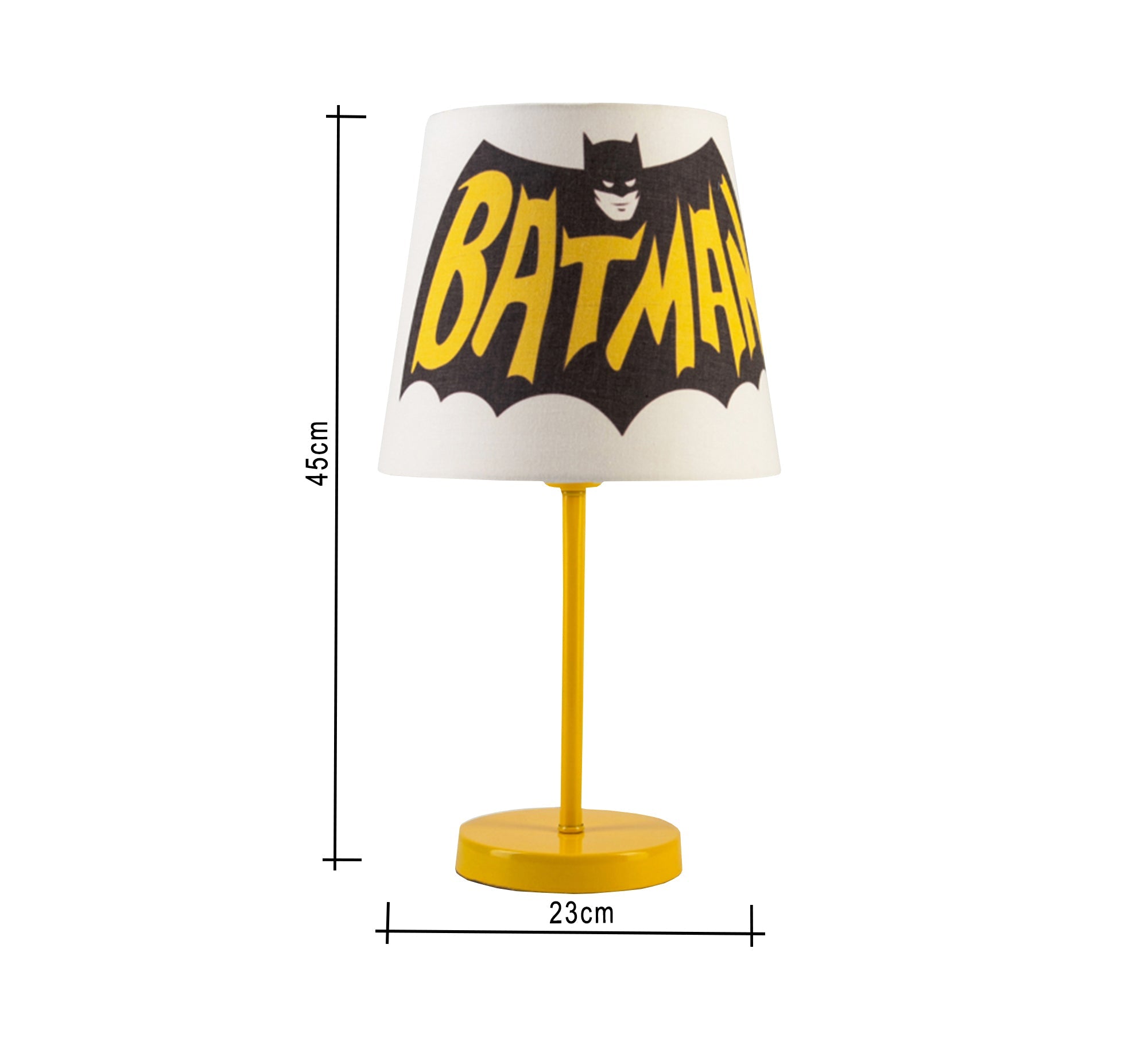 Batman Lamp, Superhero Lighting for Your Child's Room with Gold Base - Vitrine Furniture - Lighting