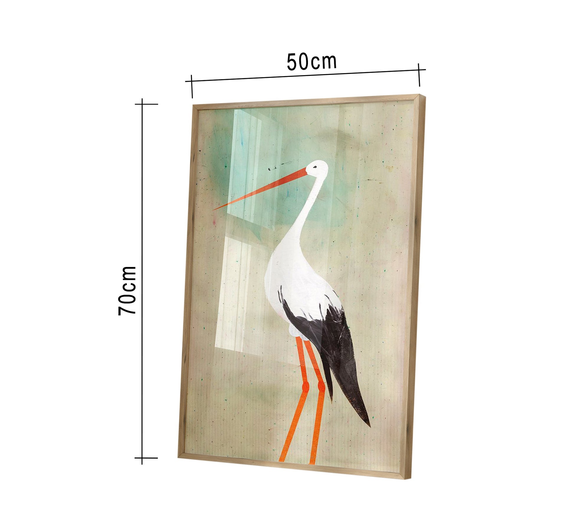Beautiful bird tableau with a golden frame - Vitrine Furniture - Décor
