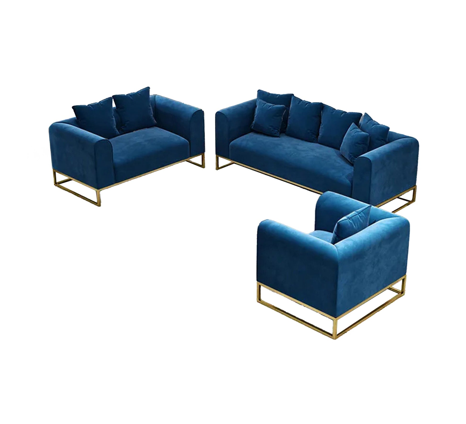 Beautiful turquoise living room - Vitrine Furniture - Furniture