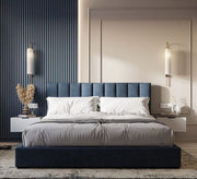 Beautifully designed Blue bed - Vitrine Furniture - Furniture