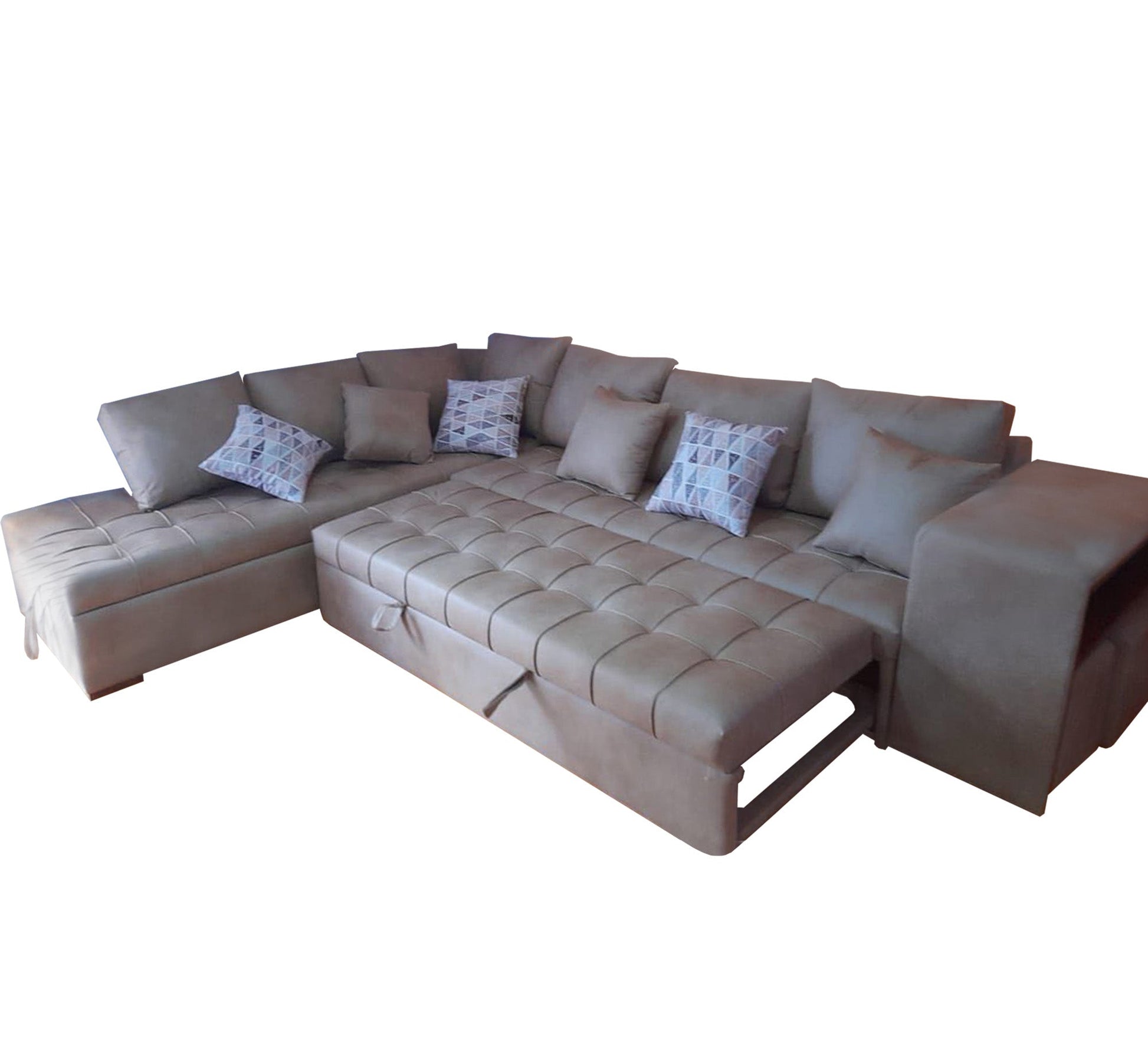 bed and chaise longue Corner - Vitrine Furniture - L - shape sofa set