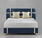 Bed decorated with golden steel strips - Vitrine Furniture - Furniture