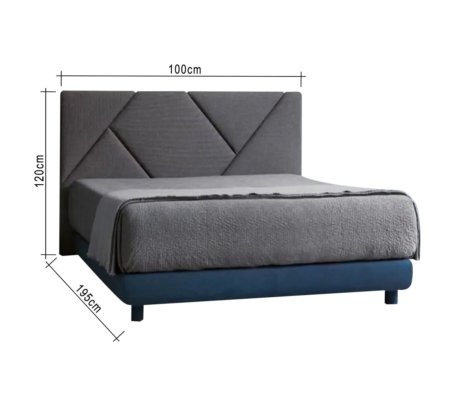 Bed with diagonal and intersecting lines - Vitrine Furniture - Furniture