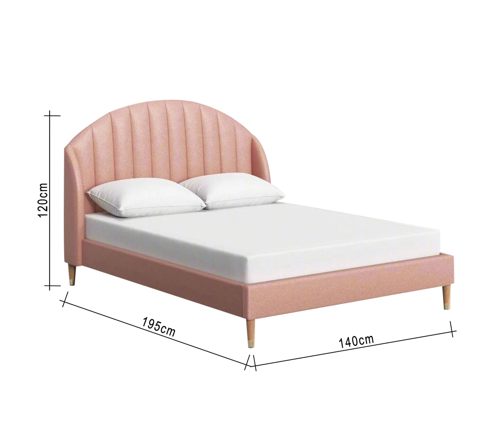 Bed with semicircular backrest and raised legs - Vitrine Furniture - Furniture