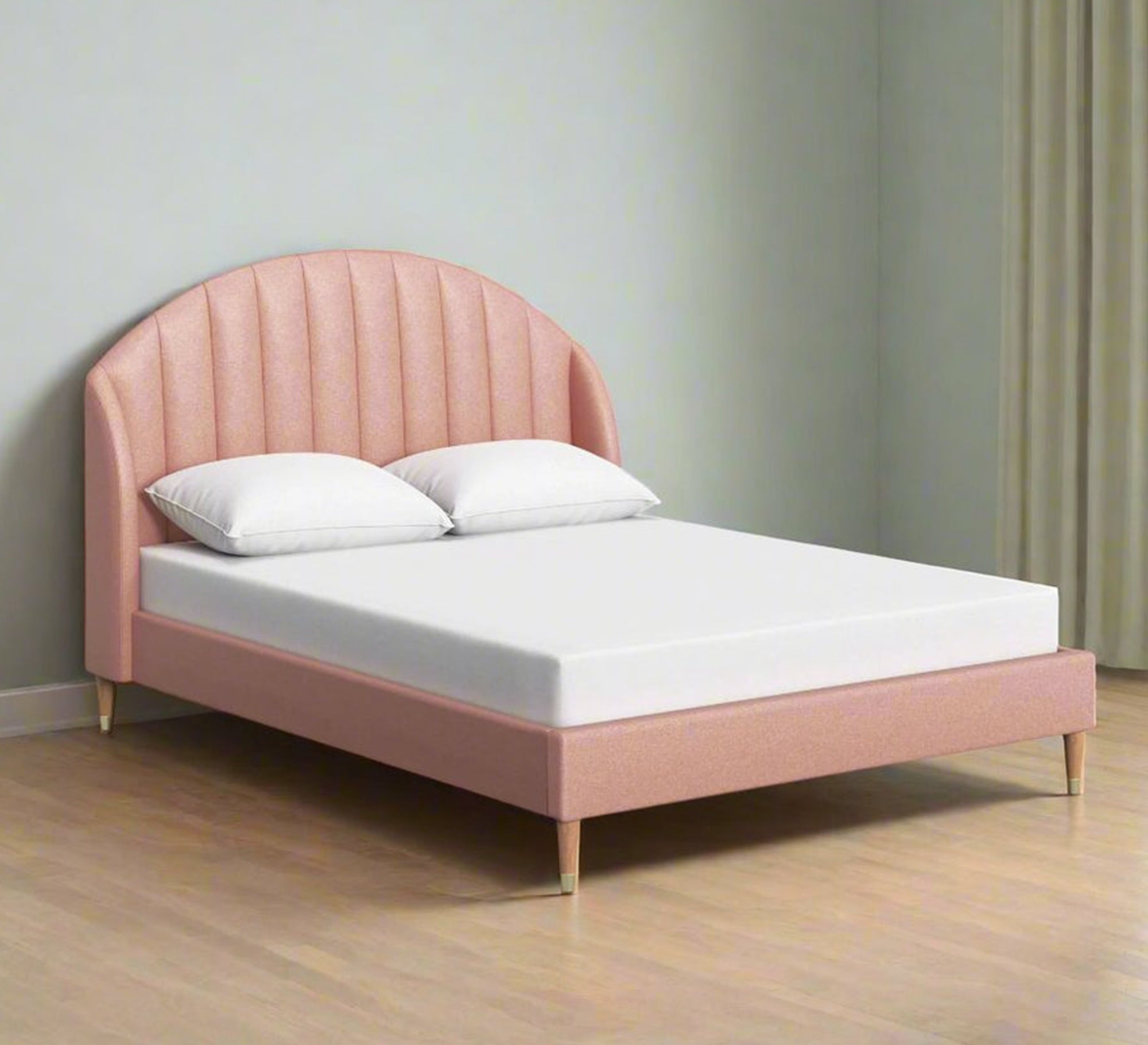 Bed with semicircular backrest and raised legs - Vitrine Furniture - Furniture
