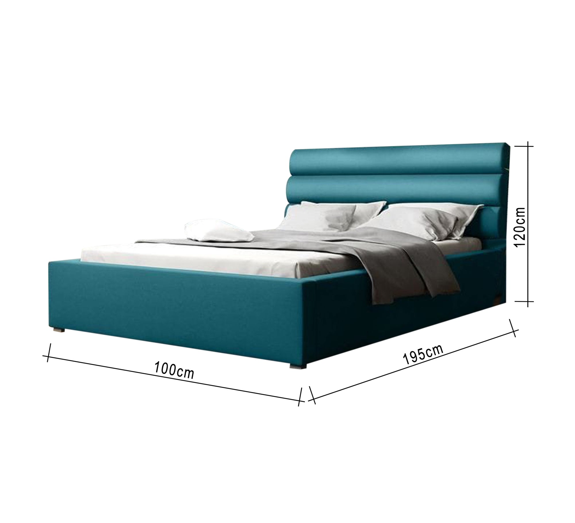 Bed with upholstered and inflated backrest - Vitrine Furniture - Furniture