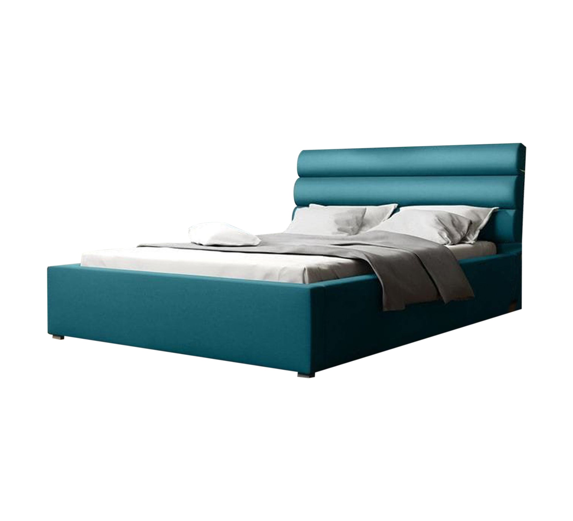 Bed with upholstered and inflated backrest - Vitrine Furniture - Furniture