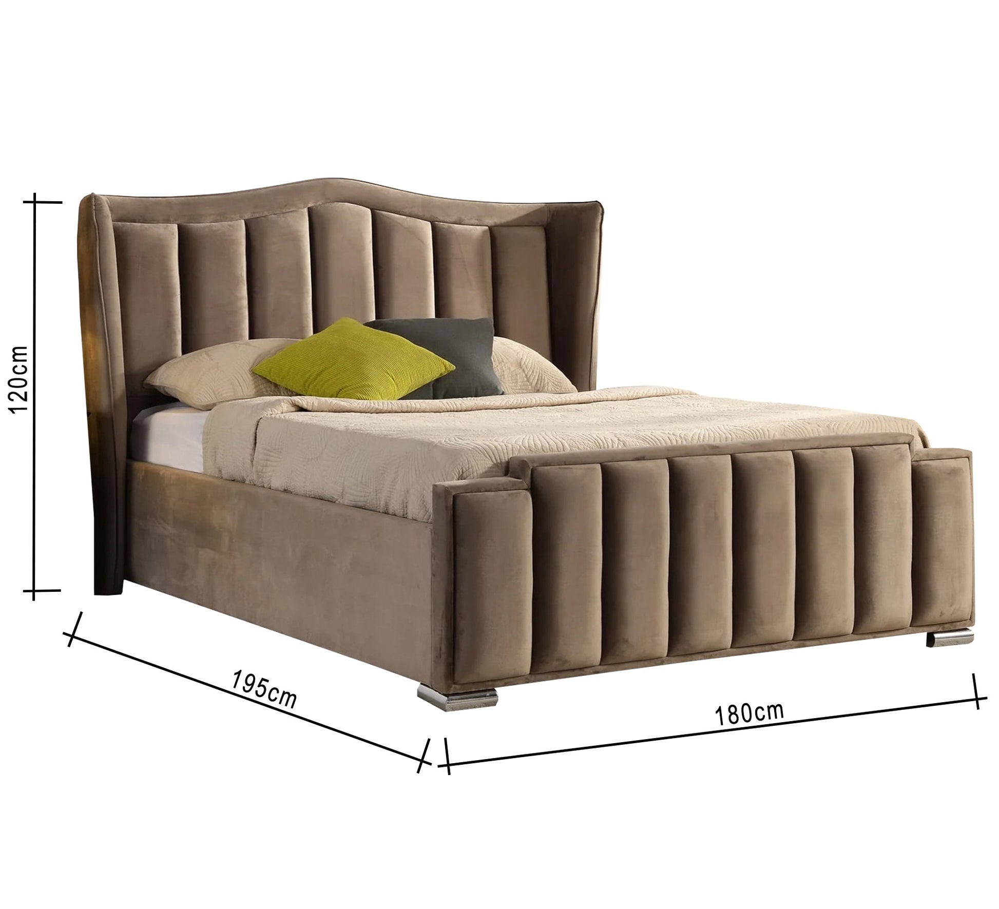 Bed with upholstered headboard and backrest - Vitrine Furniture - Furniture