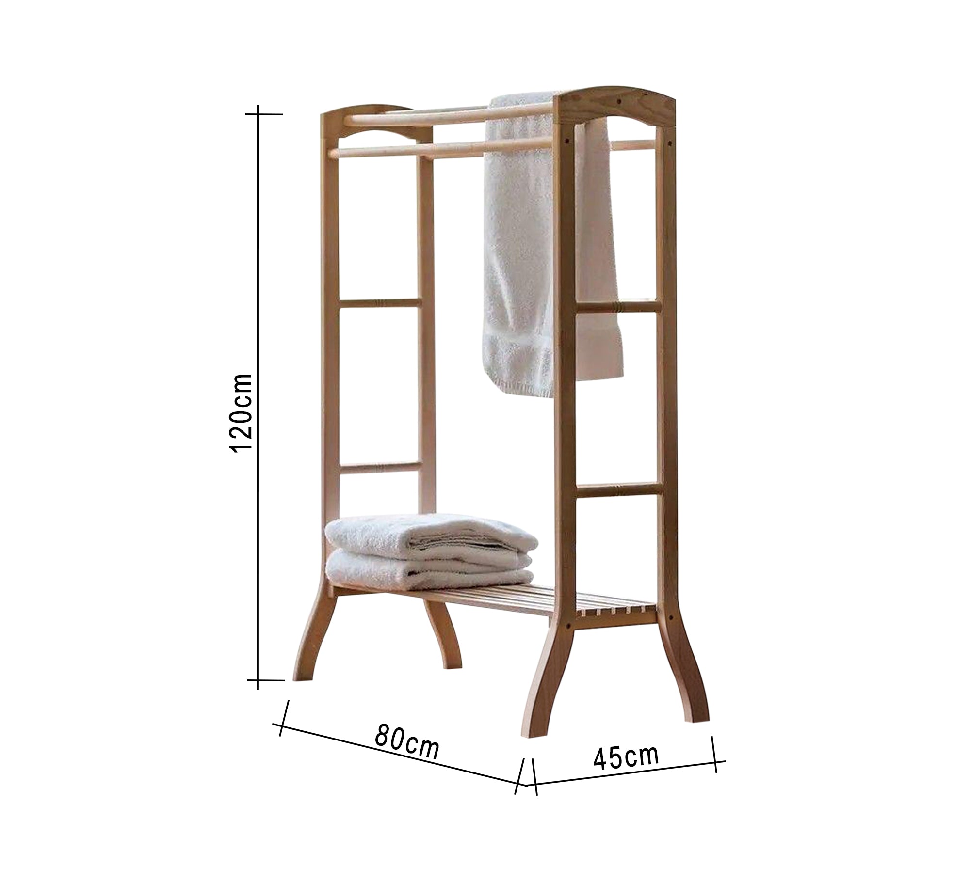 Bedroom towel rail with lower shelf - Vitrine Furniture - Furniture