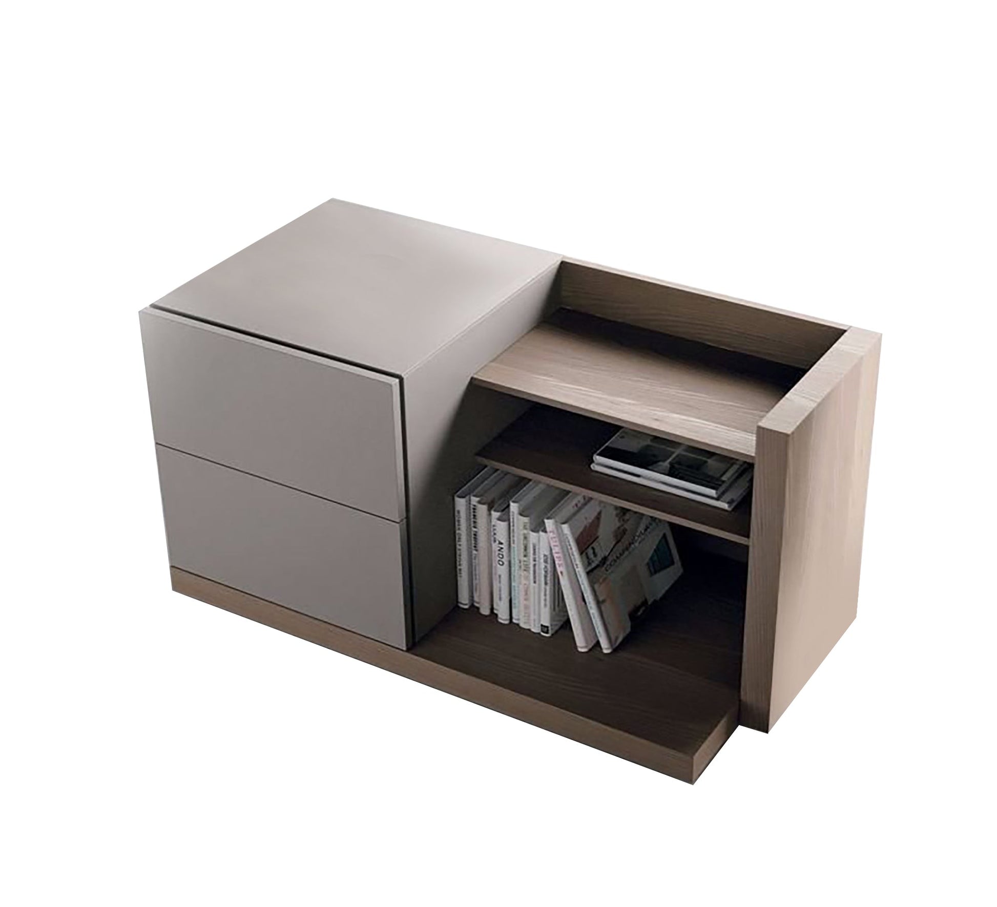 Bedroom with drawers and shelves, side library - Vitrine Furniture - Furniture