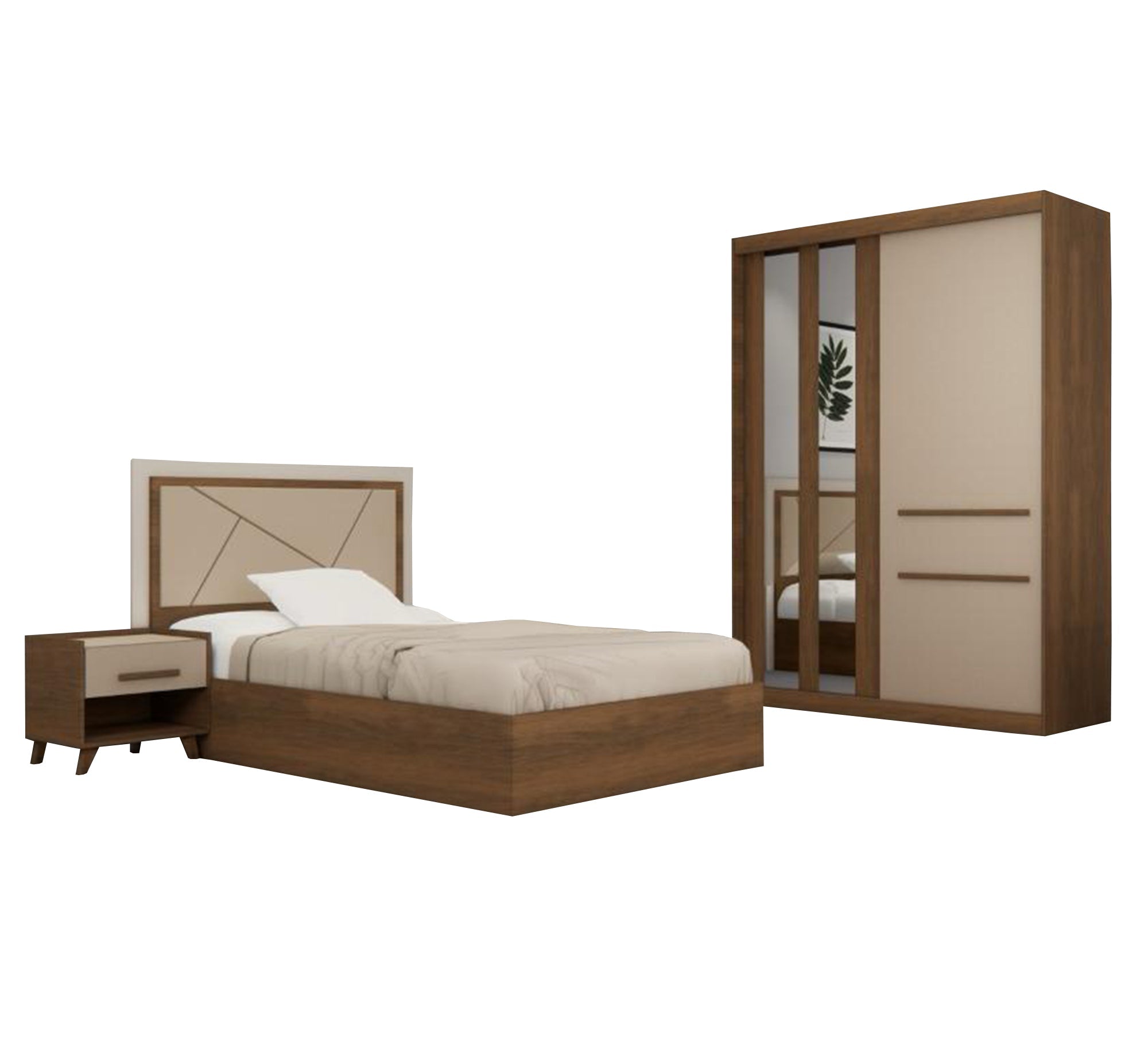 Bedroom with one bed - Vitrine Furniture - Furniture