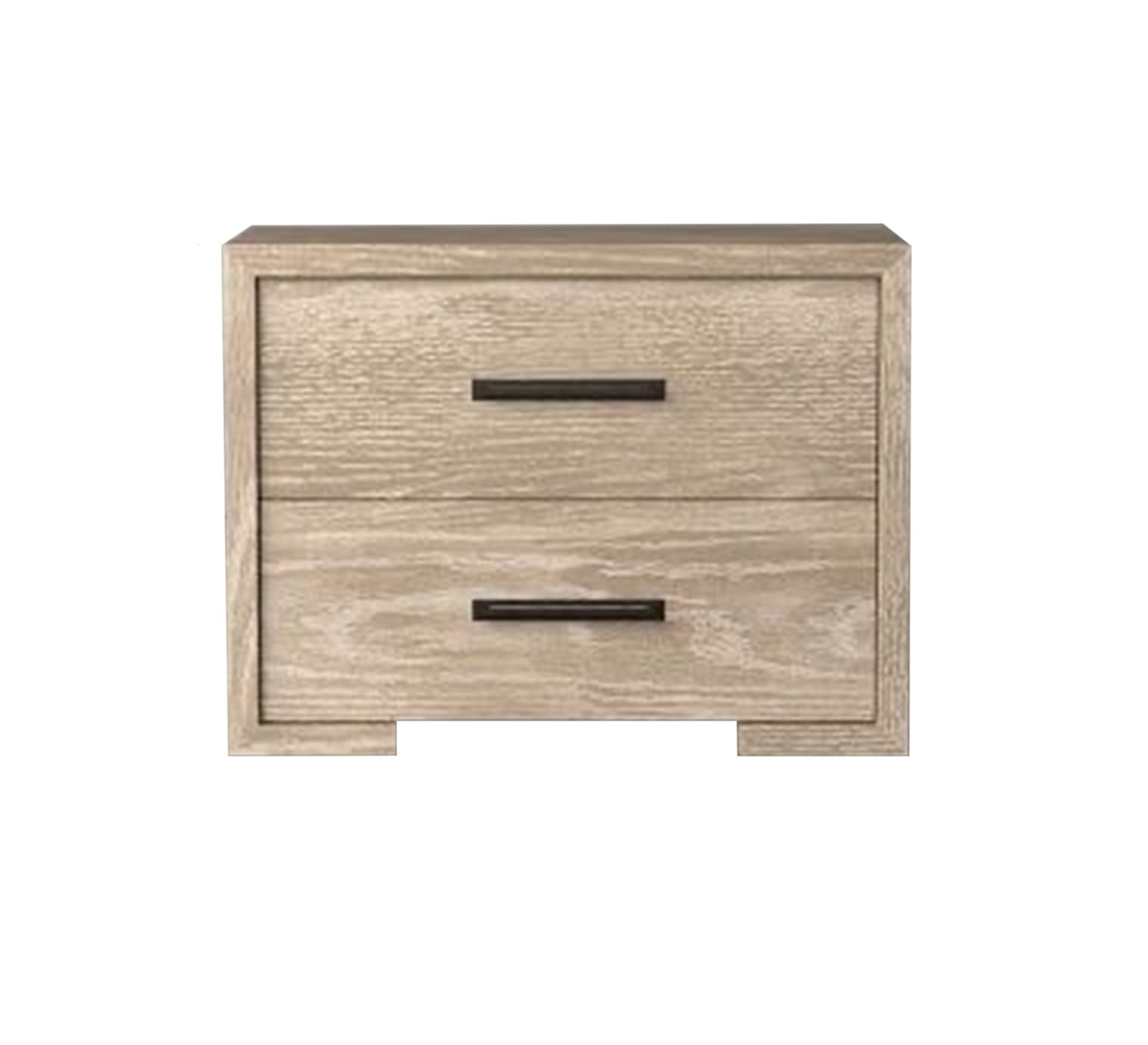 Bedroom with two drawers, beige wood - Vitrine Furniture - Furniture