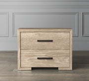 Bedroom with two drawers, beige wood - Vitrine Furniture - Furniture