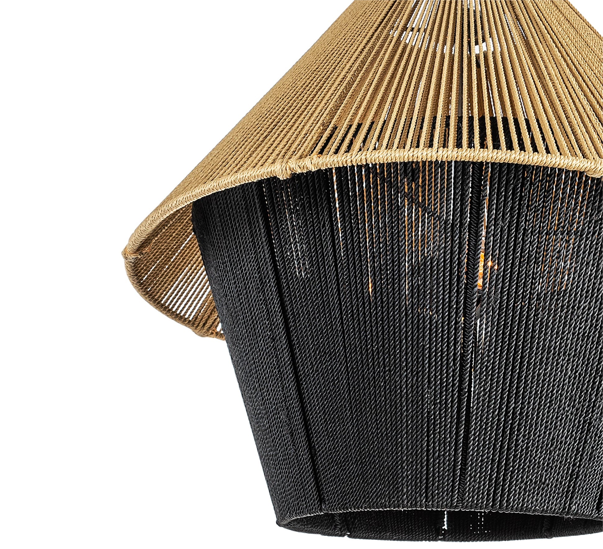 Beige and black woven thread ceiling lamp - Vitrine Furniture - Lighting