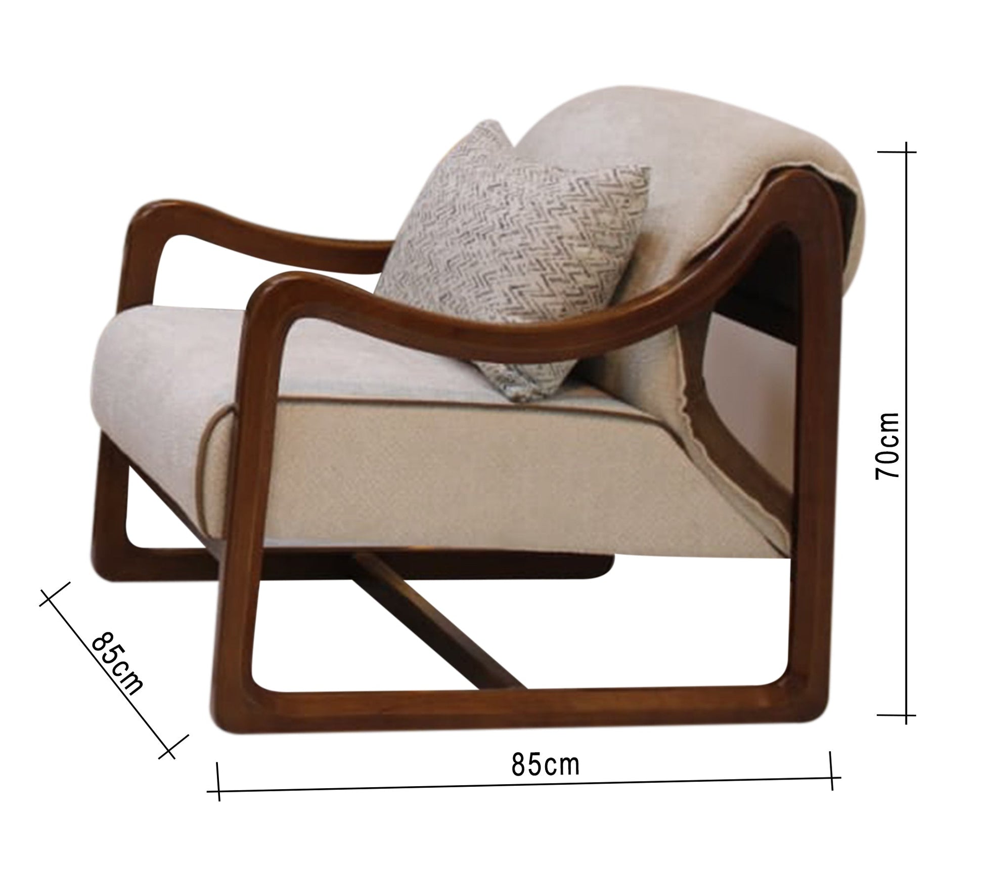 Beige and brown living room with raised legs - Vitrine Furniture - Furniture