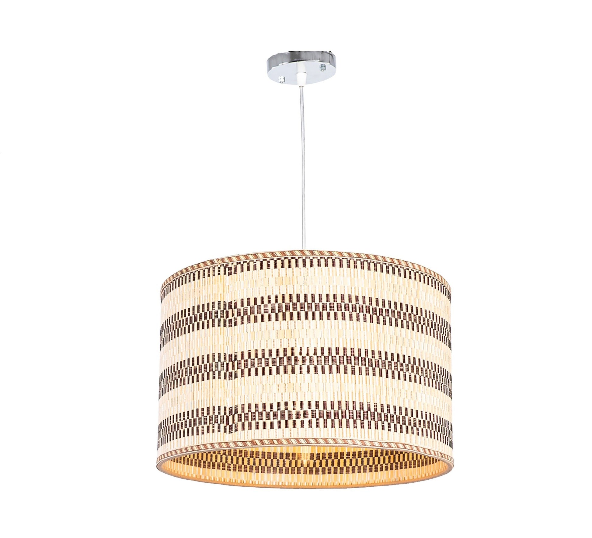 Beige and brown rattan ceiling lamp - Vitrine Furniture - Lighting
