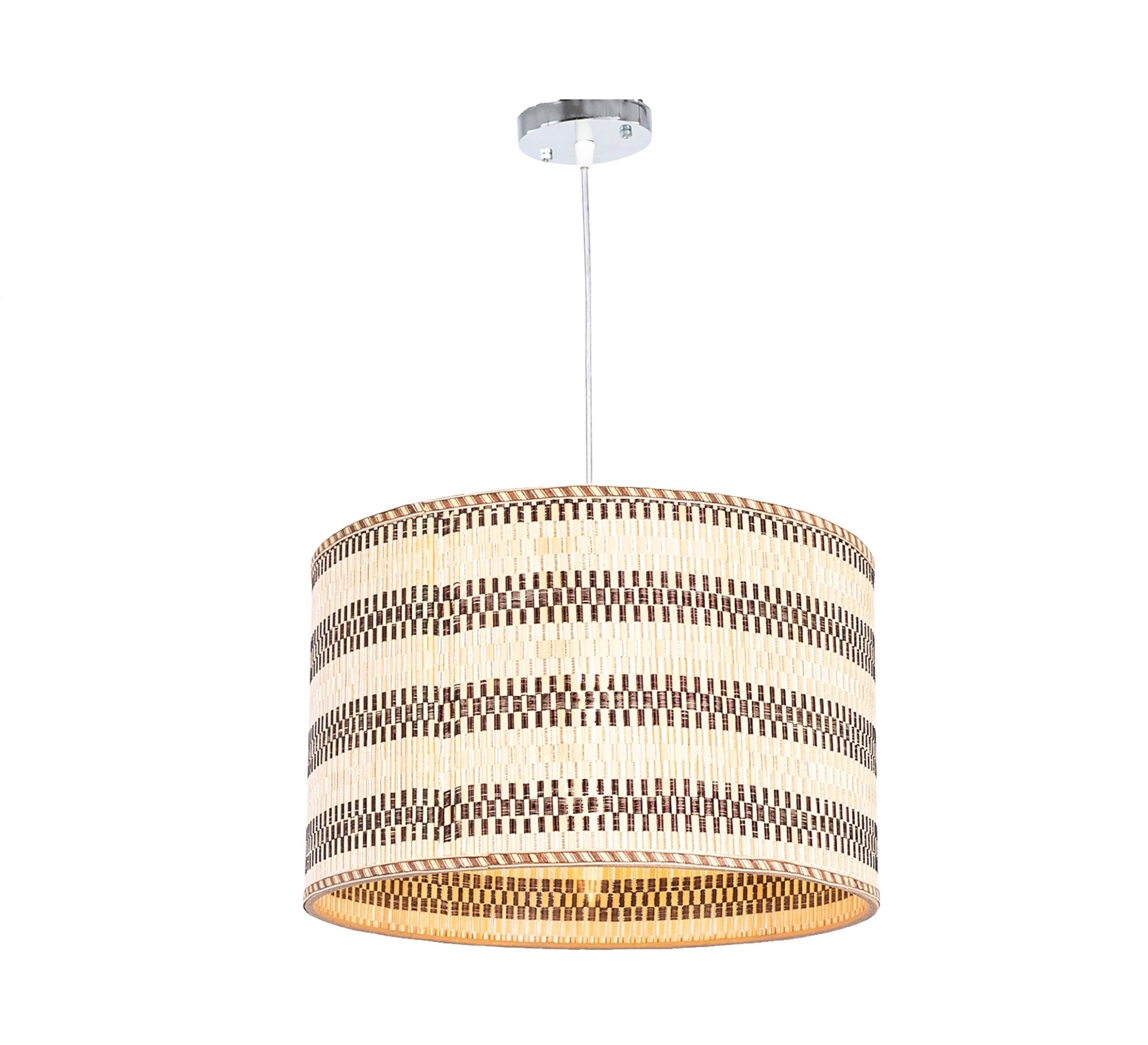 Beige and brown rattan ceiling lamp - Vitrine Furniture - Lighting