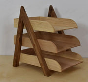 Beige and brown wooden file organizer - Vitrine Furniture - Furniture