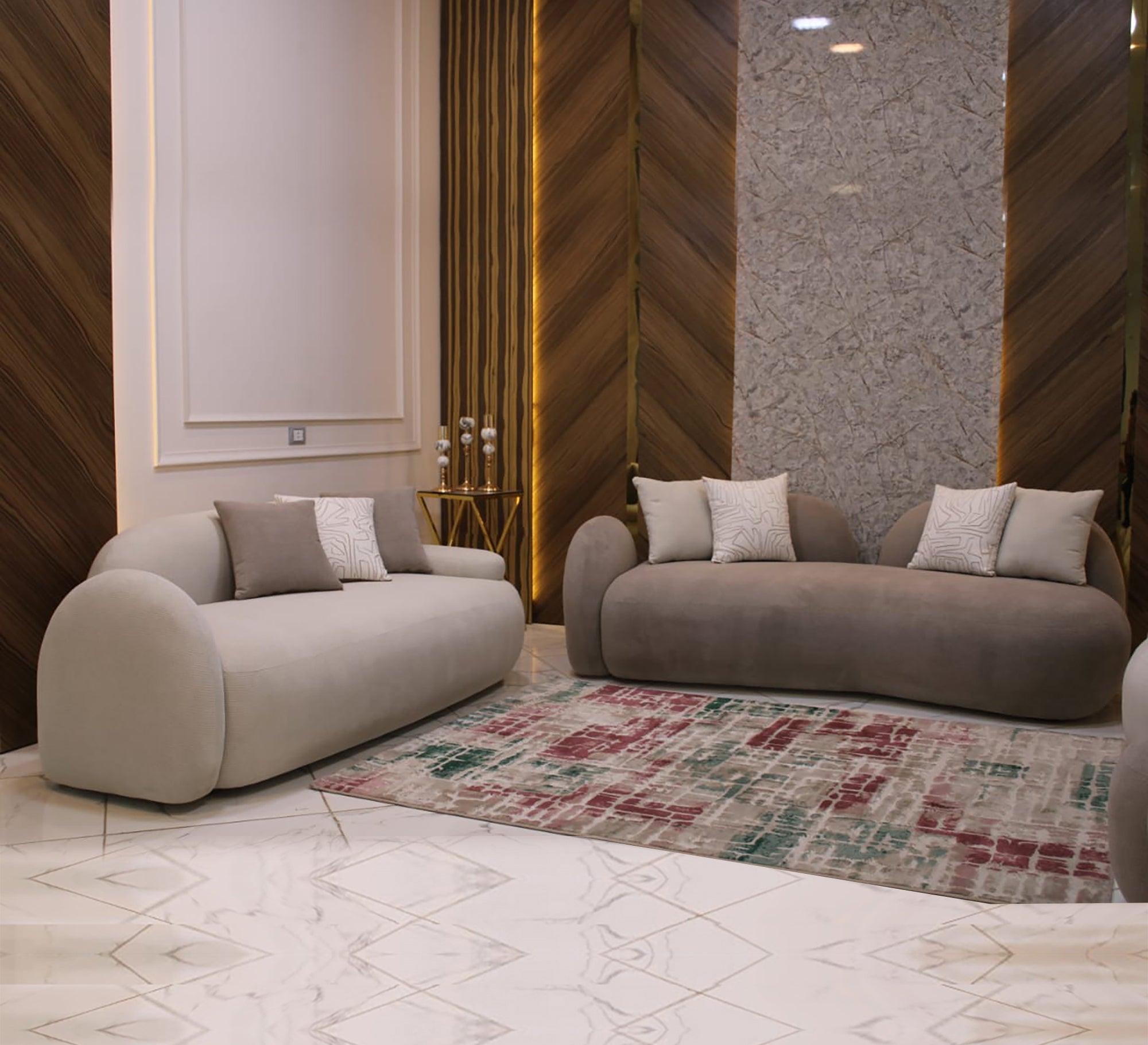 Beige and cafe living room - Vitrine Furniture - Furniture