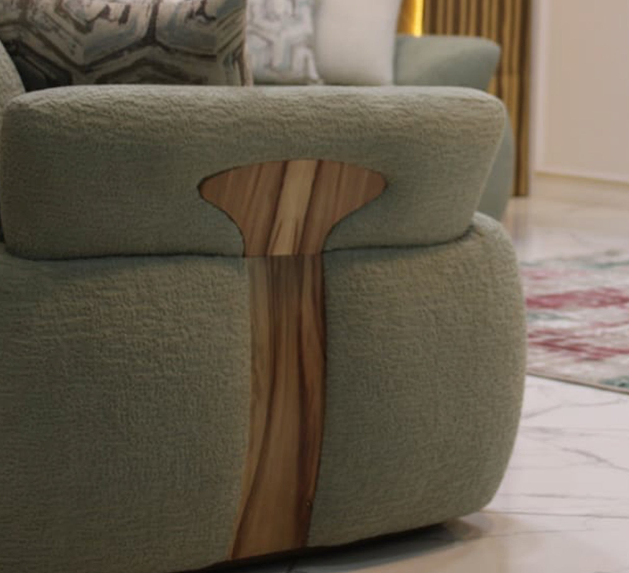 Beige and mint green living room - Vitrine Furniture - Furniture