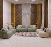 Beige and mint green living room - Vitrine Furniture - Furniture