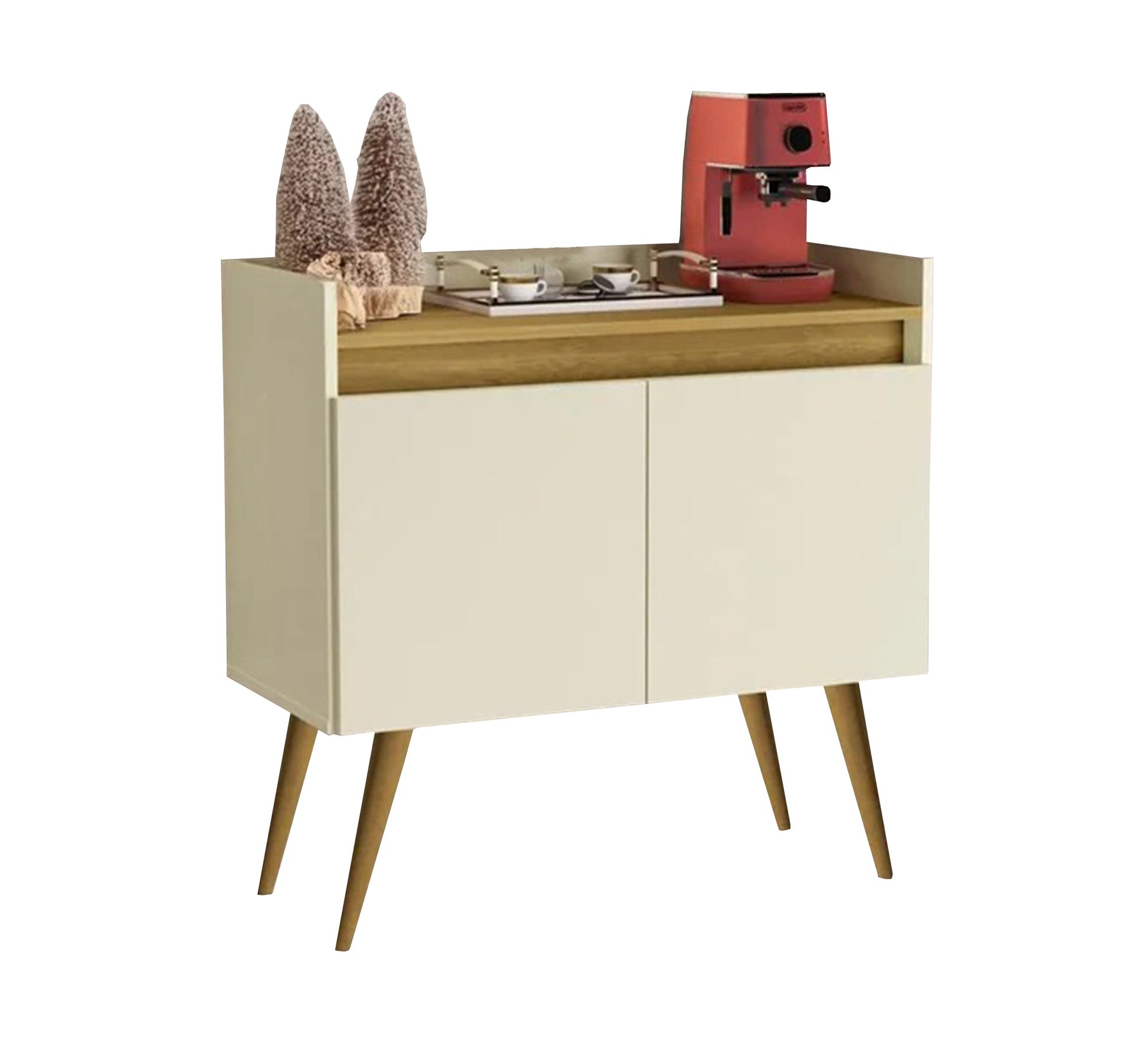 Beige and wooden coffee corner - Vitrine Furniture - Furniture