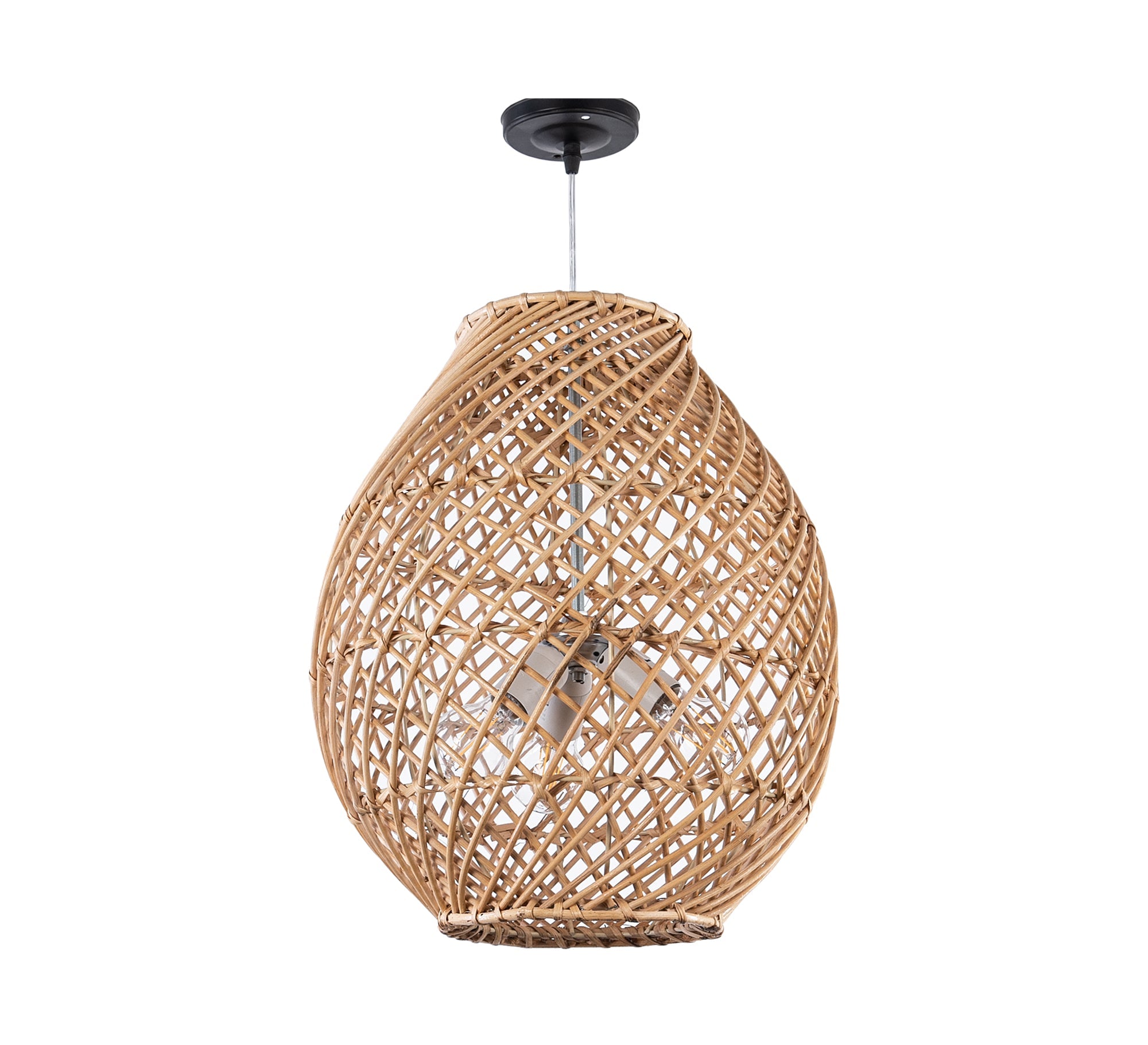 Beige bamboo ceiling chandelier - Vitrine Furniture - Lighting