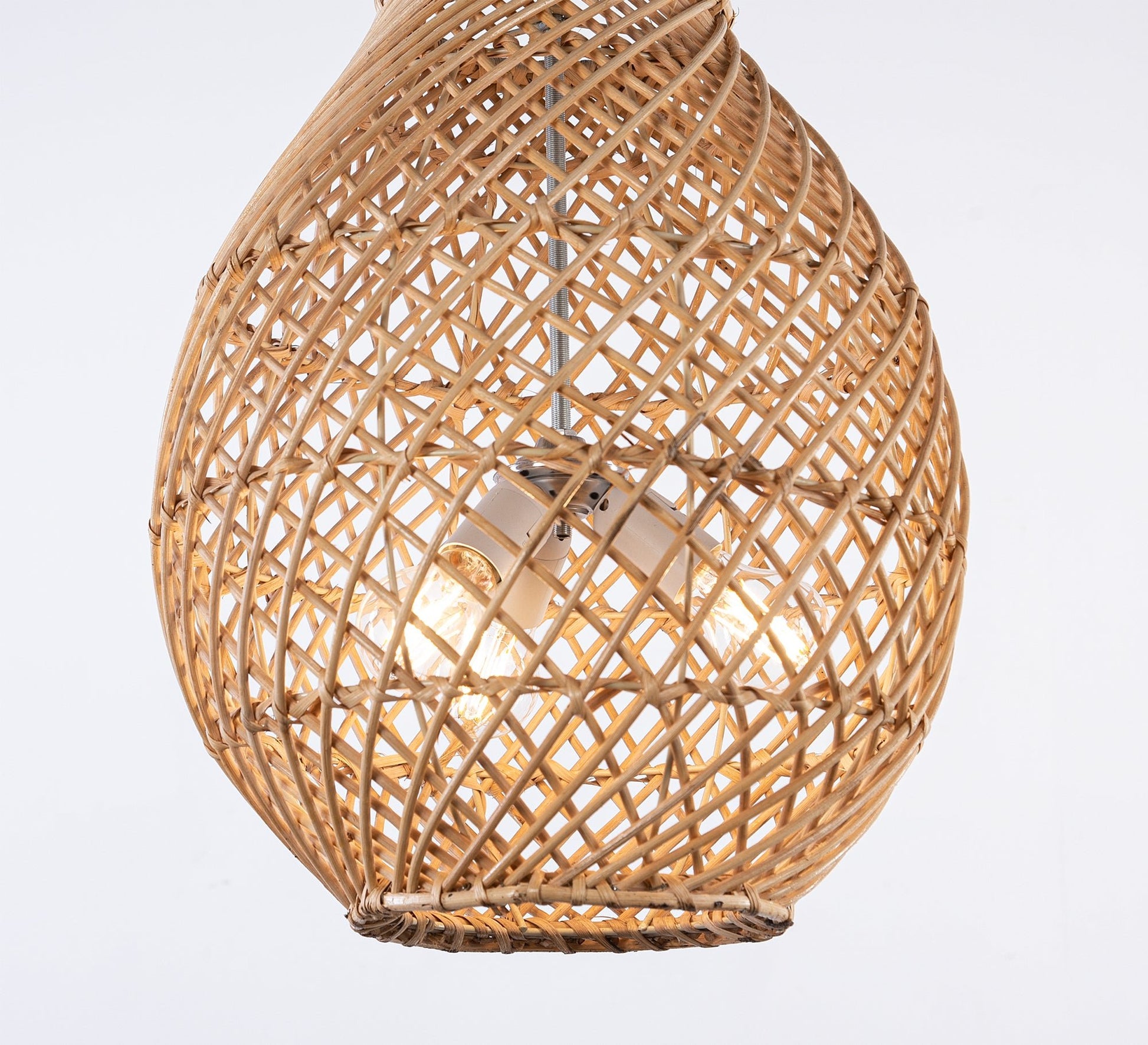 Beige bamboo ceiling chandelier - Vitrine Furniture - Lighting