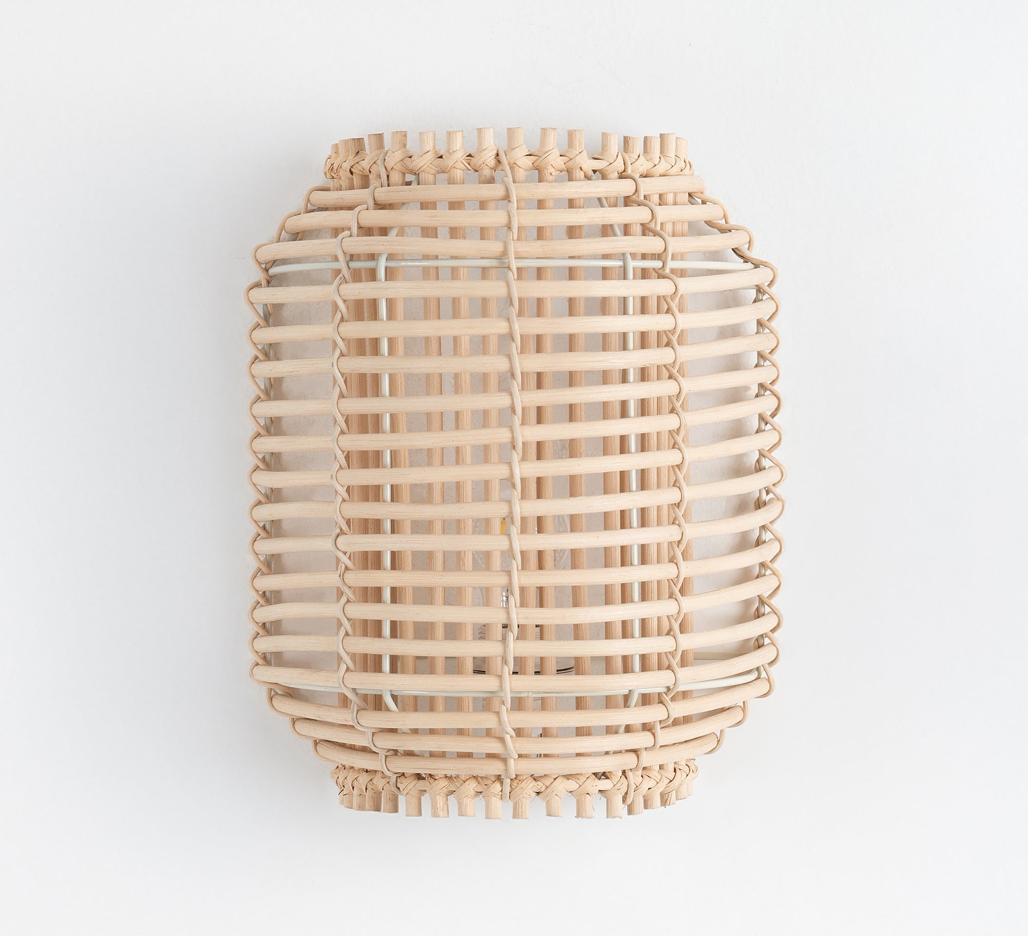 Beige bamboo wall sconce - Vitrine Furniture - Wall Sconce