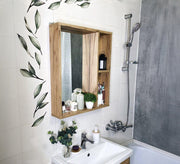 Beige Bathroom Mirror with Shelves - Vitrine Furniture - Décor